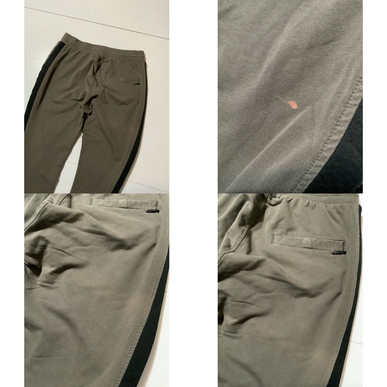 Antony Morato VINTAGE Antony Morato Slim Fit Jogger Striped Sweat Pants Mens L Olive Green Black Slimming Activewear Pants Size US 33 - 8 Thumbnail