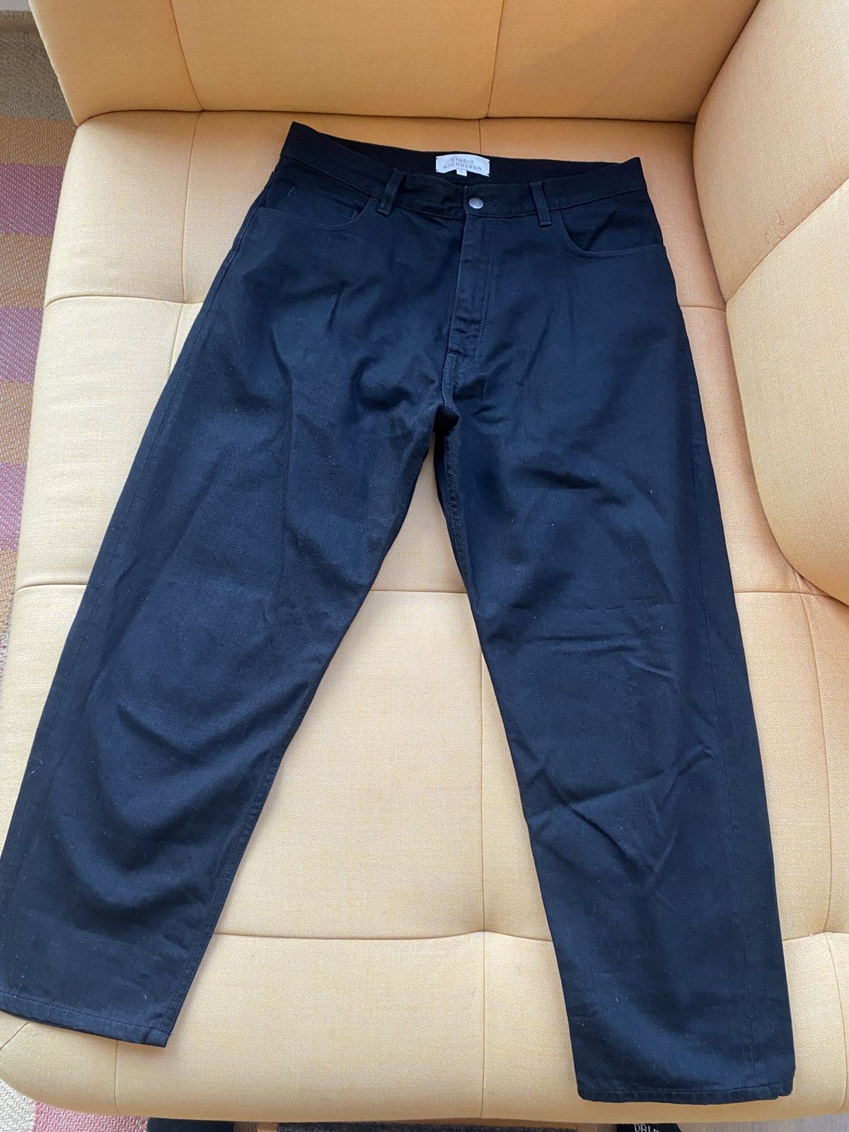 Studio Nicholson Studio Nicholson Tannaro washed denim trousers 