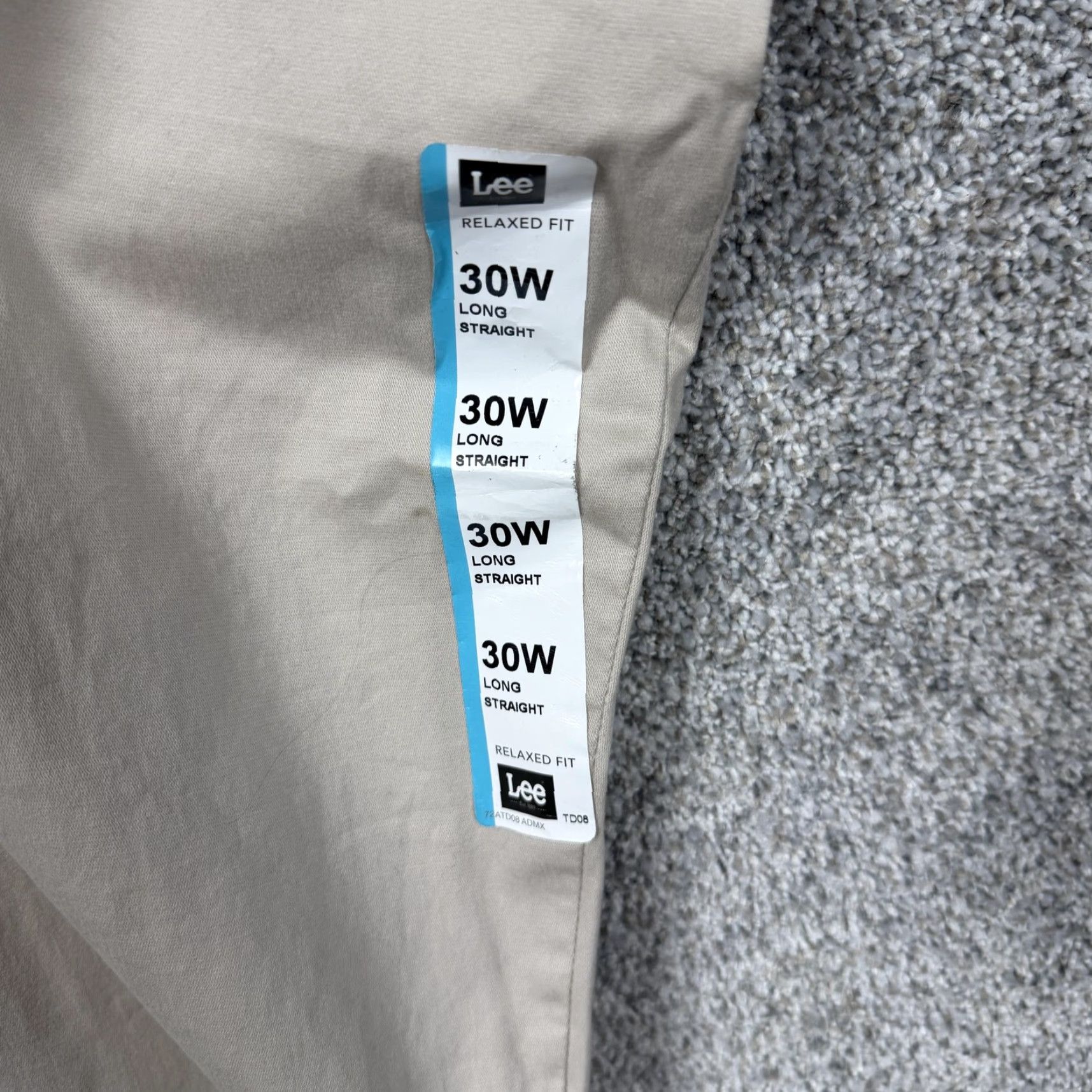 Lee Lee All Day Pant Womens 30W 55x32 Khaki Relaxed Fit Straight Twill Chino Pants Size 30" / US 8 / IT 44 - 6 Thumbnail