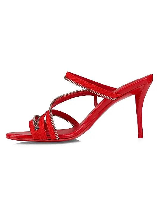 Christian Louboutin os11x0126 Merylzip 80mm Heels in Red Size US 7 / IT 37 - 4 Thumbnail