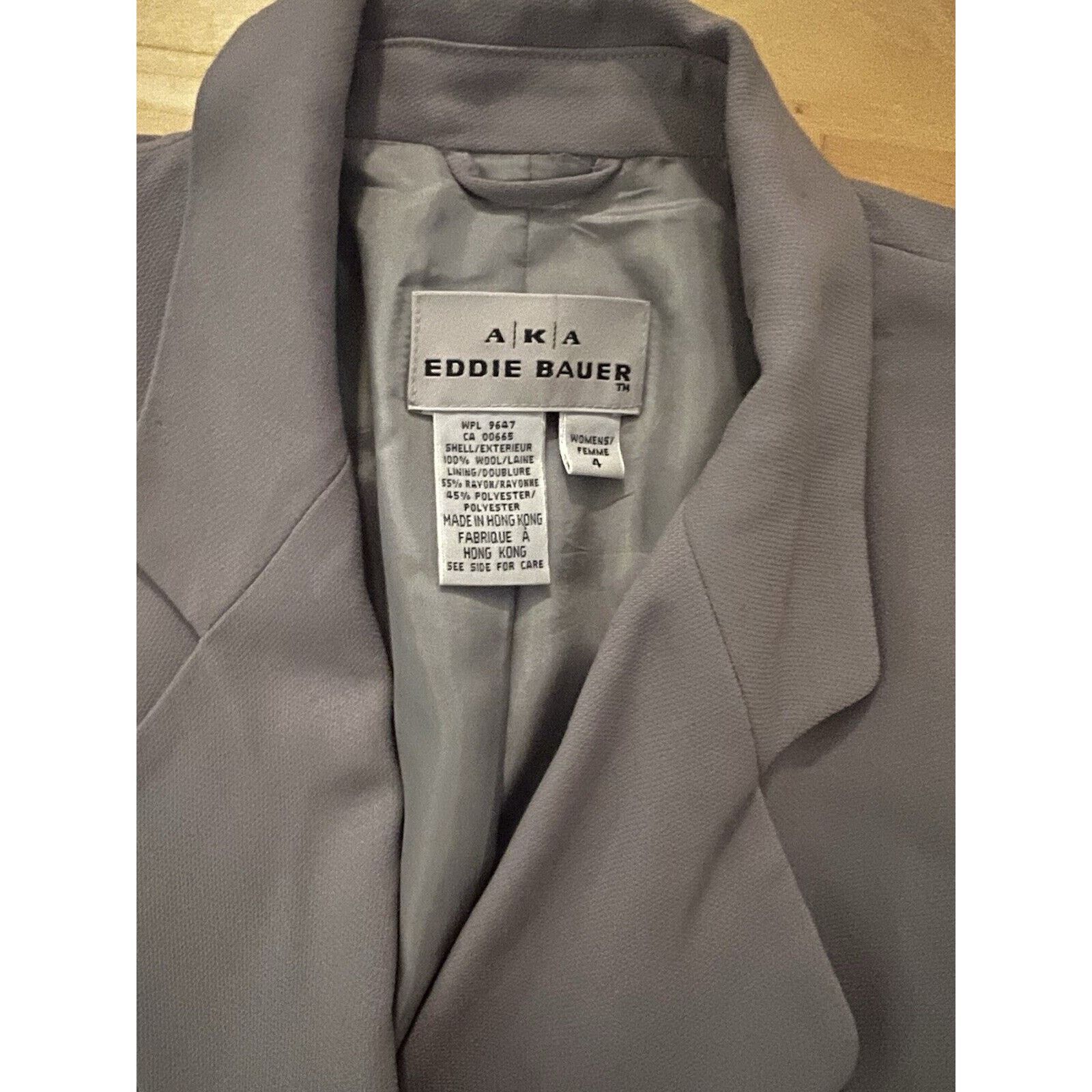 Eddie Bauer VTG Eddie Bauer Wool Double Breasted Blazer Jacket Grey 4 Size S / US 4 / IT 40 - 2 Thumbnail