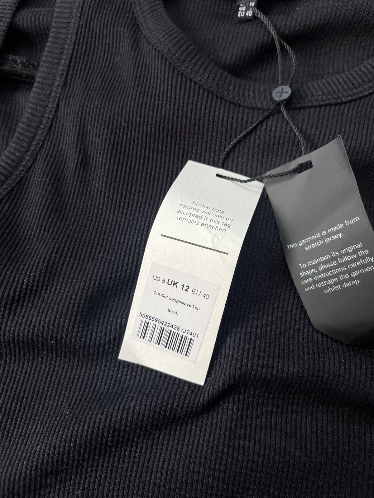 ME+EM ME + EM CUT OUT LONGSLEEVE TOP BLACK Size M / US 6-8 / IT 42-44 - 5 Thumbnail