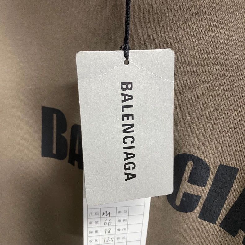 Balenciaga Balenciaga Printed Logo Hoodie in Gray Brown-2506 Size US S / EU 44-46 / 1 - 5 Thumbnail