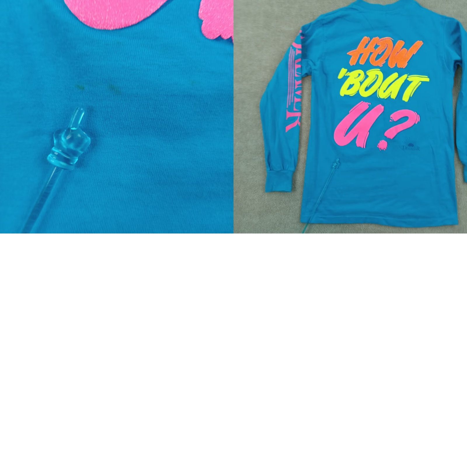 Hanes VINTAGE I'm Excited Shirt Womens Small Blue Puff Letters Casual How 'Bout U? Hanes Shirt Womens Small Blue Puff Letters Casual How 'Bout U? Vintage Size S / US 4 / IT 40 - 9 Thumbnail