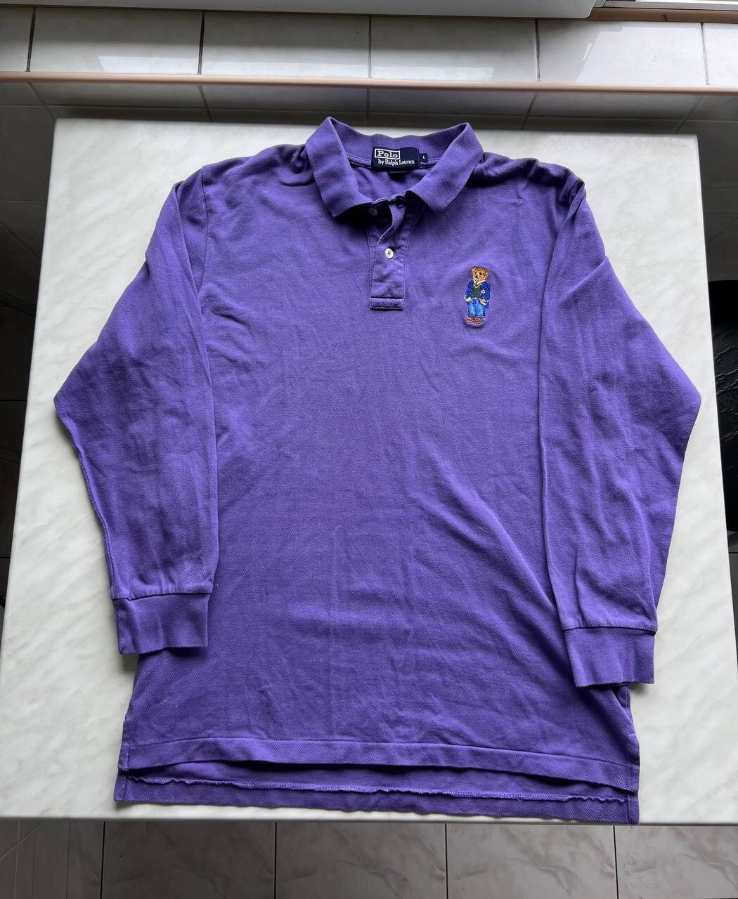 Polo Ralph Lauren × Vintage vintage polo longsleeve Ralph Lauren Bear polo shirt 2000s Size US L / EU 52-54 / 3 - 1 Thumbnail