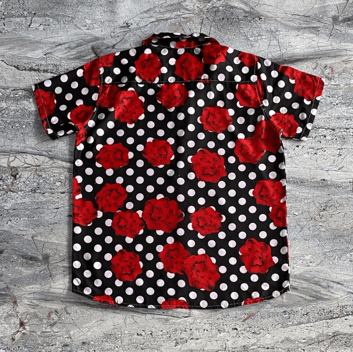 Vintage Hawaian Shirt Rose Dot Size US L / EU 52-54 / 3 - 3 Thumbnail