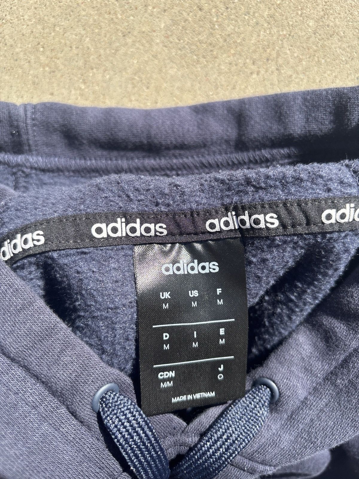 Adidas Adidas Navy Blue Stripes hoodie Size US M / EU 48-50 / 2 - 2 Thumbnail