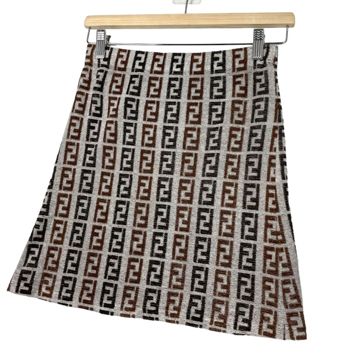 Fendi × Vintage 💥80s FENDI ZUCCA MONOGRAM MINI SKIRT Size 25" / US 0 / IT 36 - 3 Thumbnail