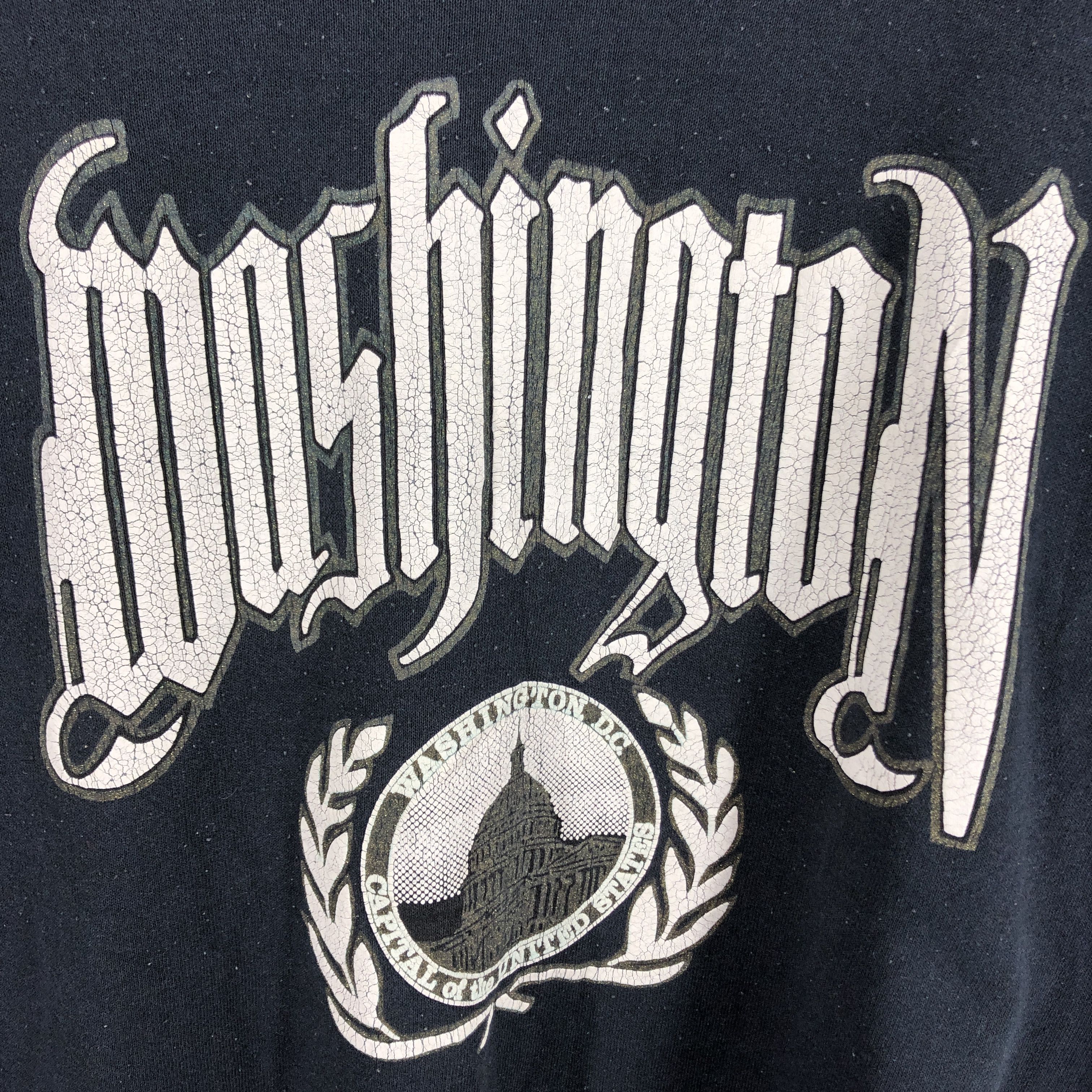 Fruit Of The Loom 90s Vintage WASHINGTON D.C Capital Of USA Sweatshirt #0414/Q Size US L / EU 52-54 / 3 - 3 Thumbnail