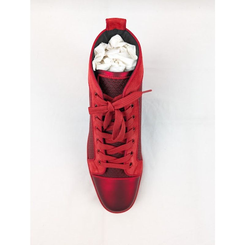 Christian Louboutin o1rshd1 Louis Orlato Flat Hi-Top Sneakers in Loubi Size US 12 / EU 45 - 4 Thumbnail