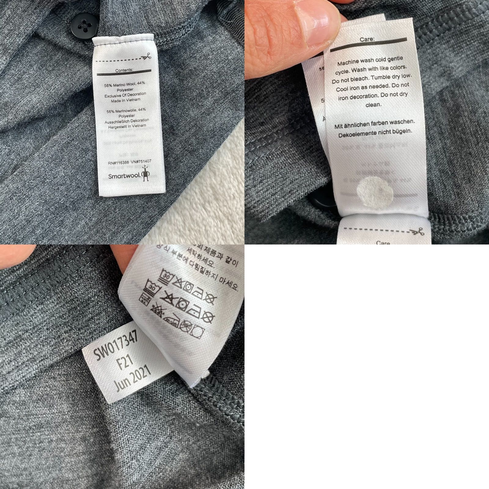 Smartwool SmartWool Merino Sport 150 Polo Shirt Men XL Charcoal Performance Gray Size US XL / EU 56 / 4 - 8 Thumbnail