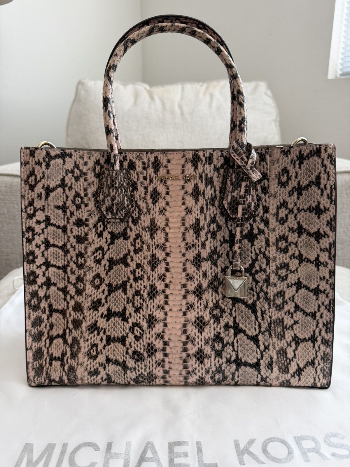Michael Kors Michael Kors Genuine Snakeskin Mercer and Wallet Size ONE SIZE - 2 Thumbnail