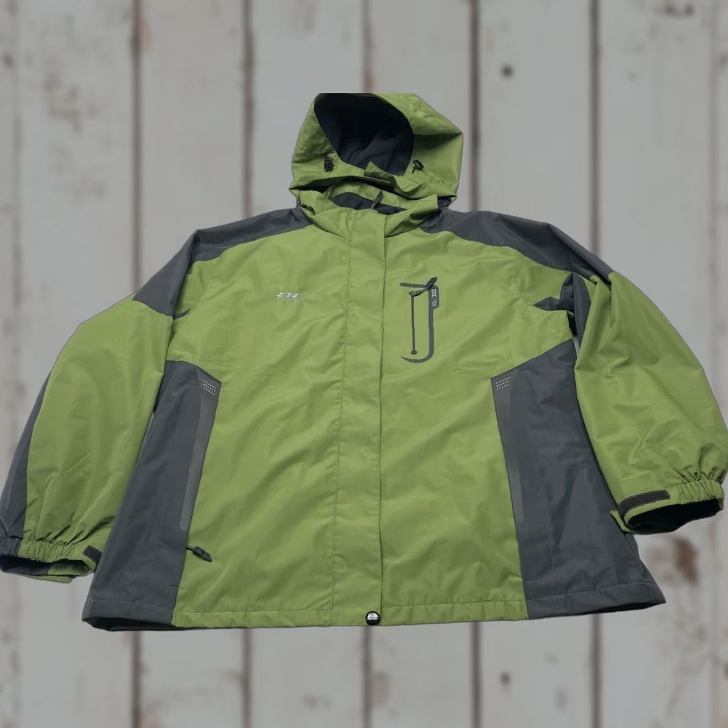 Vintage NEW Diamond Jacket Womens 2XLGreen Hooded Lightweight Rain Wind Proof Size XXL / US 16-18 / IT 52-54 - 1 Thumbnail