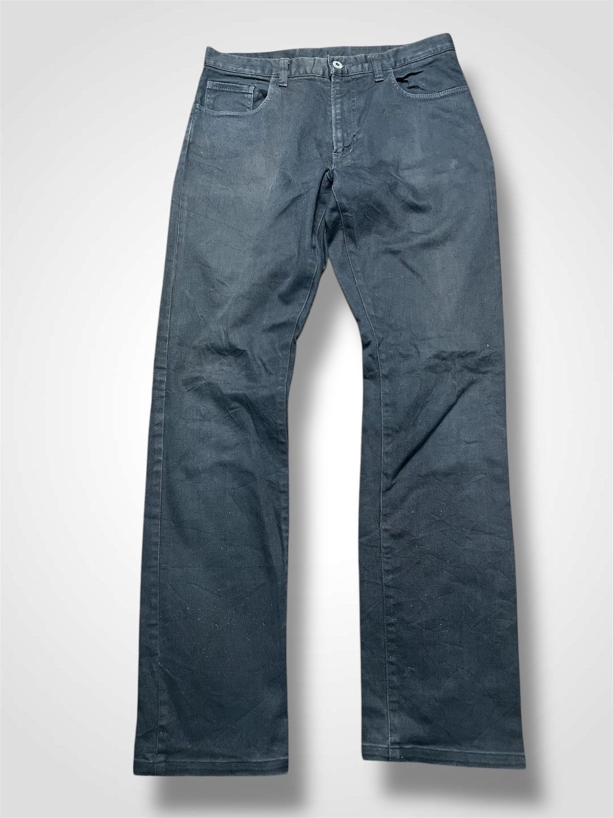 PPFM PPFM Japanese Brand Dark Grey Faded Denim Jeans (40) Size US 31 - 1 Thumbnail