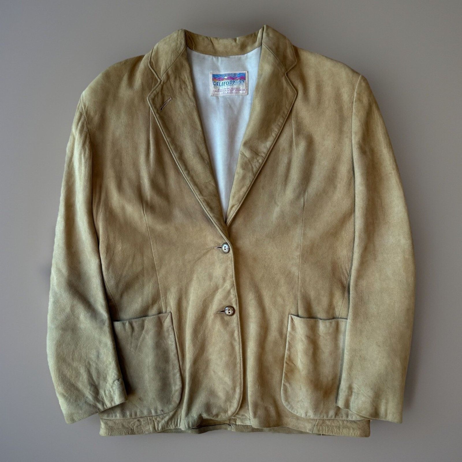 Vintage Vintage Californian Leather Jacket Women's Small Beige Size S / US 4 / IT 40 - 1 Thumbnail