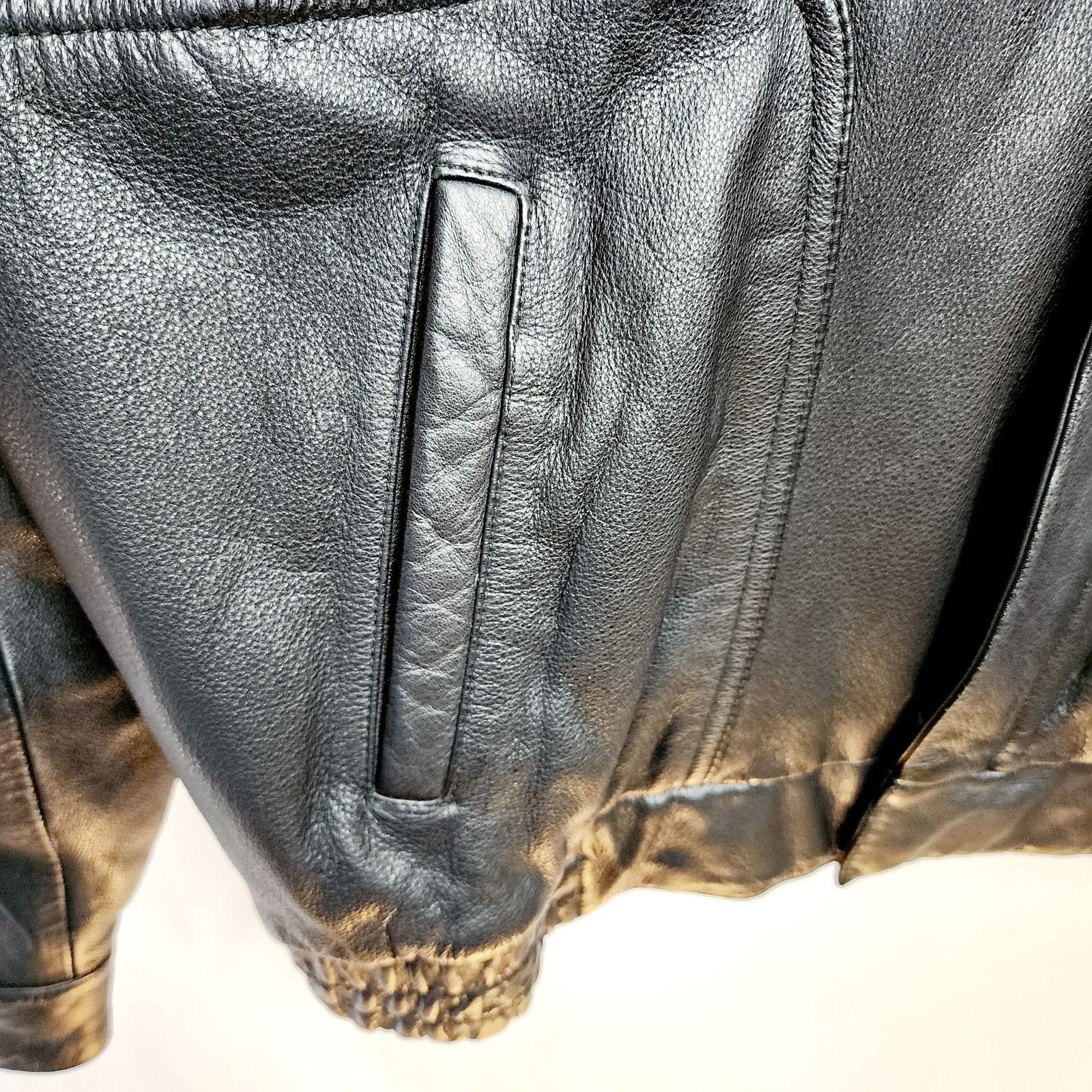 Reed Vintage Reed Men's Bomber Black Leather Jacket 90's Size US M / EU 48-50 / 2 - 10 Thumbnail