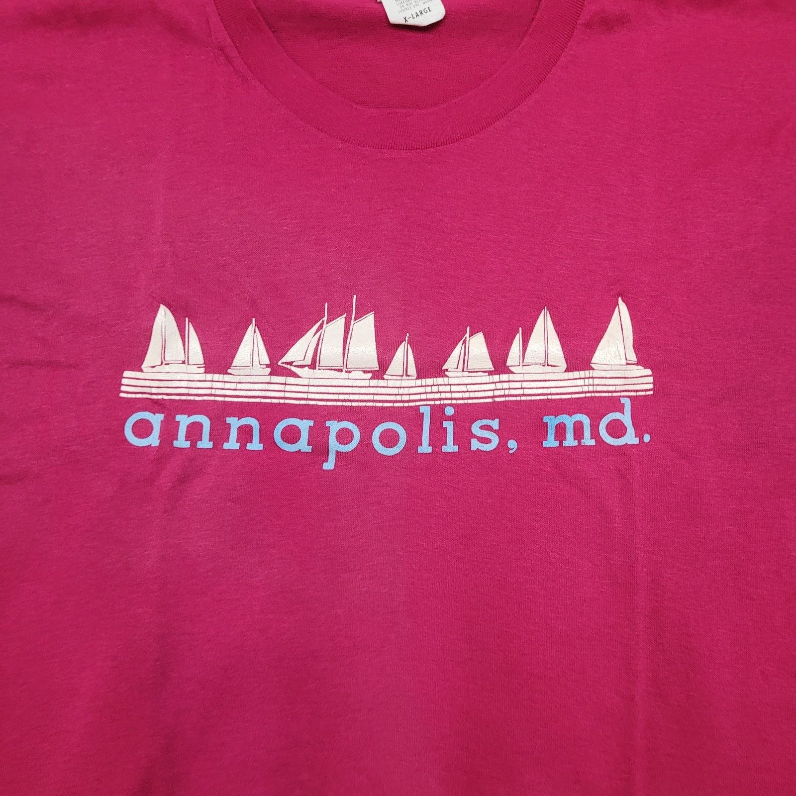 Vintage VTG 80s Annapolis MD Sailboat T-Shirt M Single Stitch USA Size US M / EU 48-50 / 2 - 2 Thumbnail