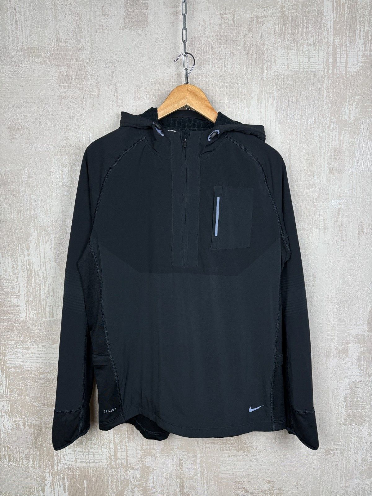 Nike Nike Running Dri-Fit Half Zip Thermal Hoodie Fleece Lined Size US M / EU 48-50 / 2 - 1 Thumbnail