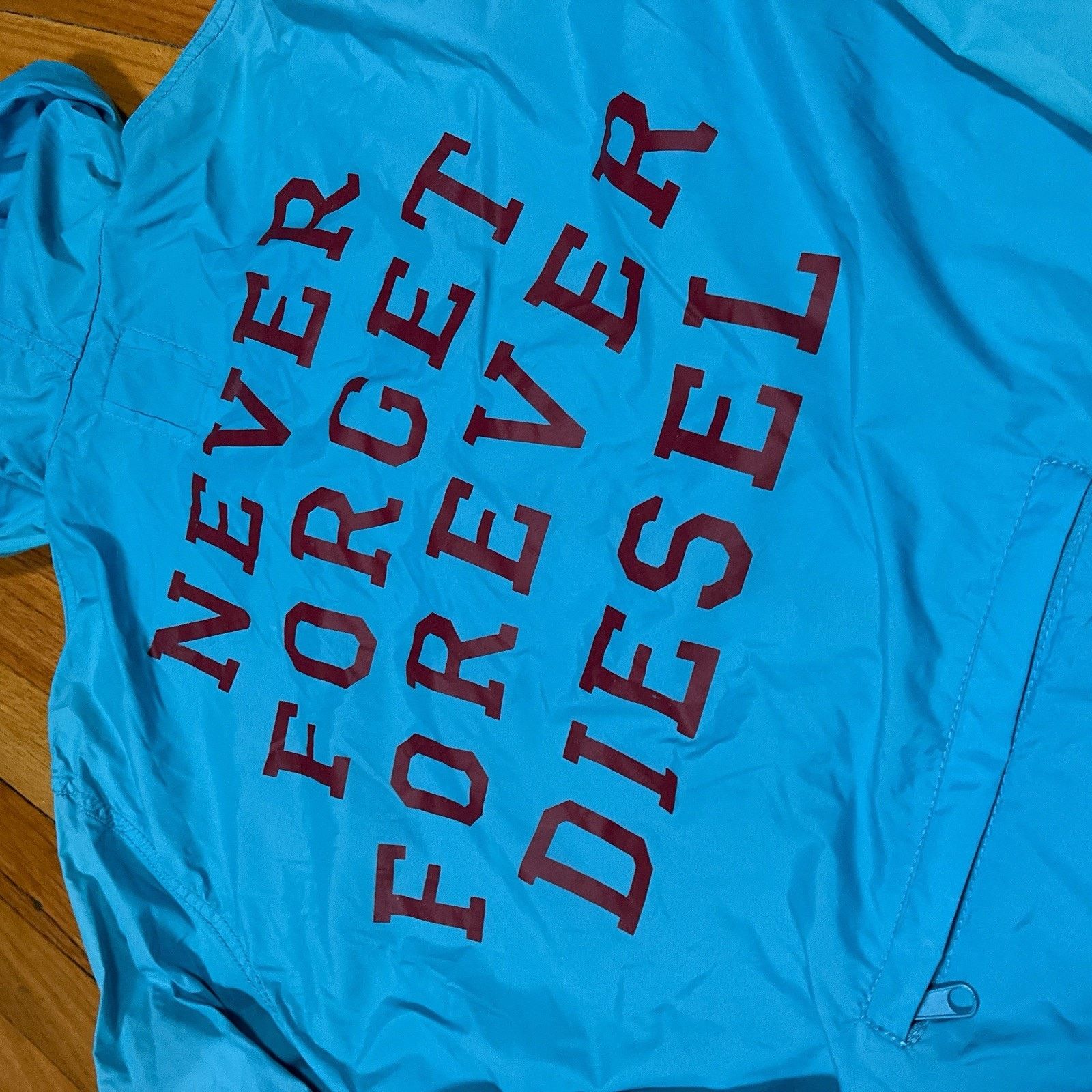 Diesel Diesel Lightweight Windbreaker Jacket Blue NeverForget Stain Size US M / EU 48-50 / 2 - 7 Thumbnail