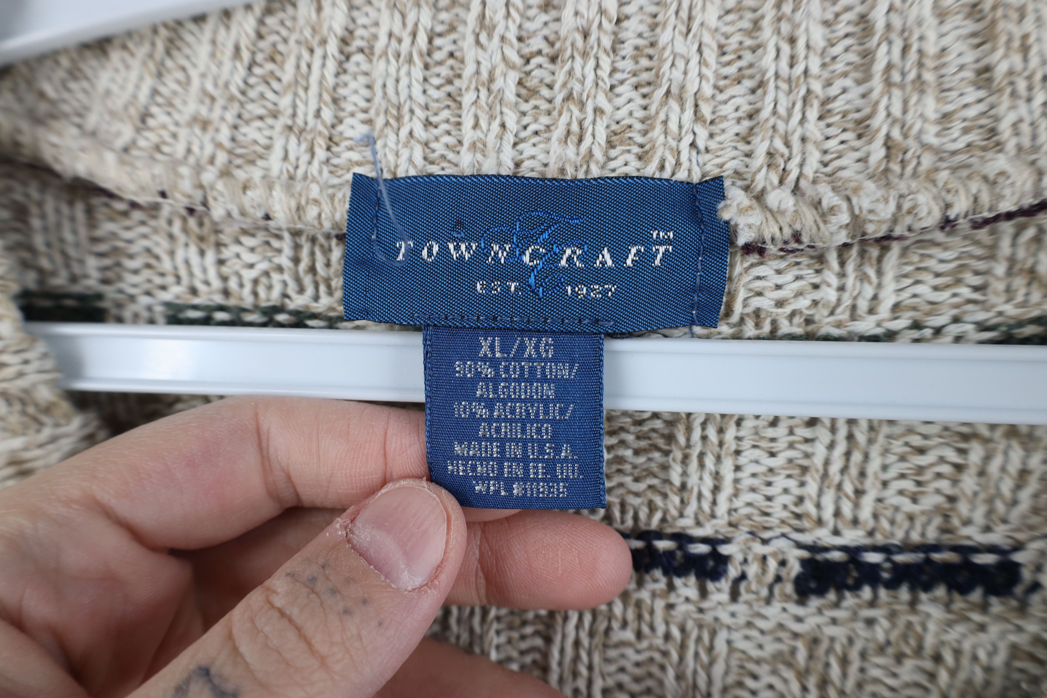 Vintage Vintage 90s Streetwear Rainbow Geometric Knit Sweater USA Size US XL / EU 56 / 4 - 11 Thumbnail
