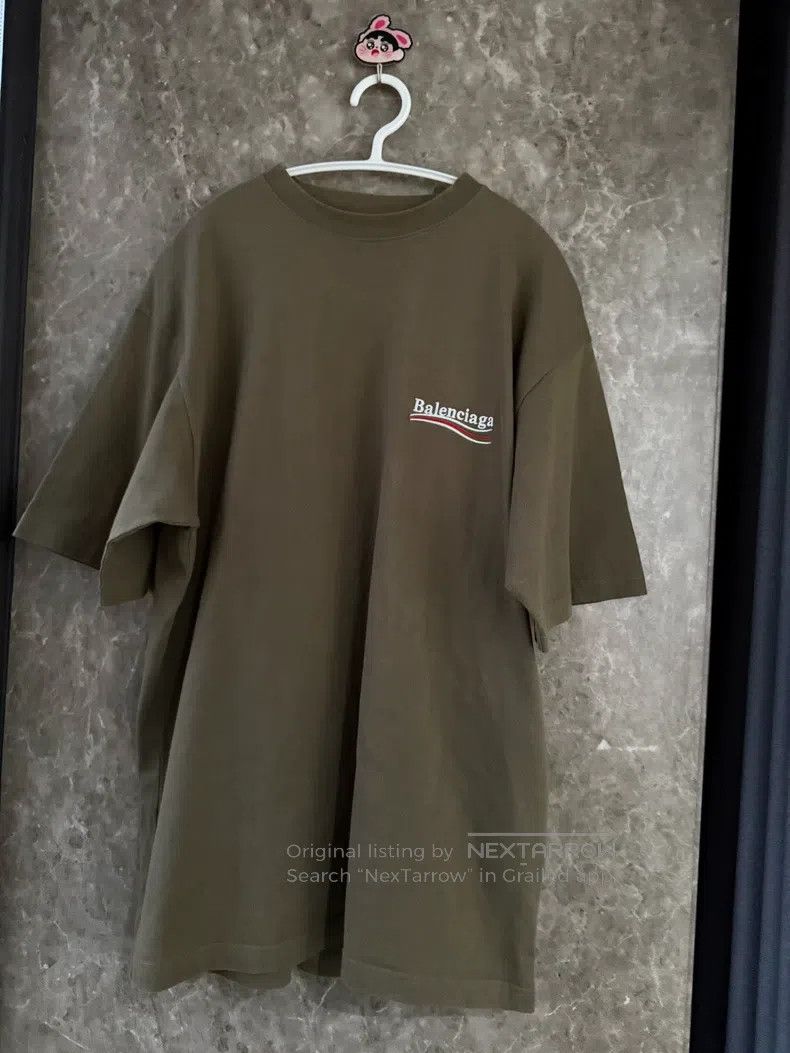 Balenciaga Balenciaga Forest Green Coke Embroidered Short Sleeve Size US S / EU 44-46 / 1 - 1 Thumbnail