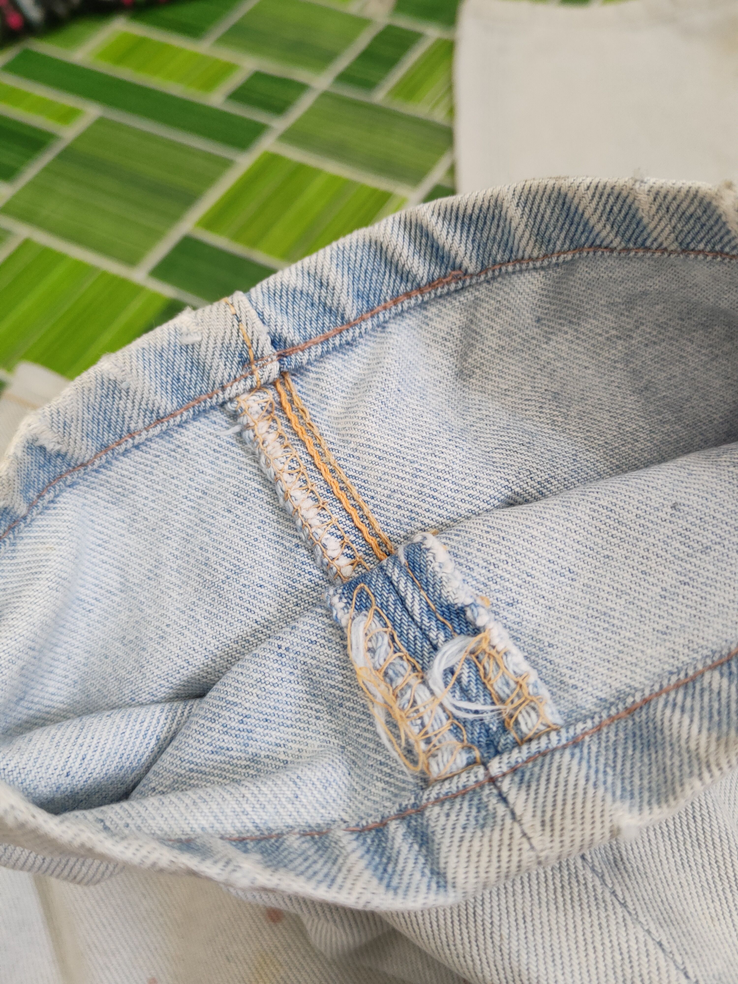Edwin Edwin Light Blue Distressed Ripped denim Jeans #W1696 Size US 33 - 13 Thumbnail