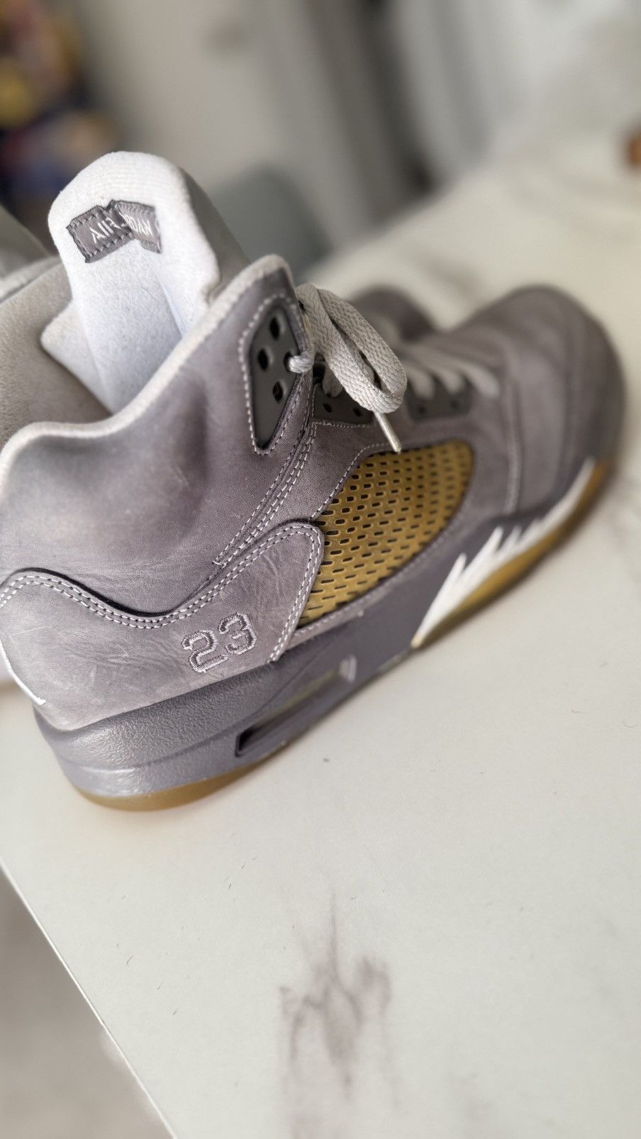 Jordan Brand Air Jordan 5 Retro ‘Wolf Grey’ Size US 12 / EU 45 - 4 Thumbnail