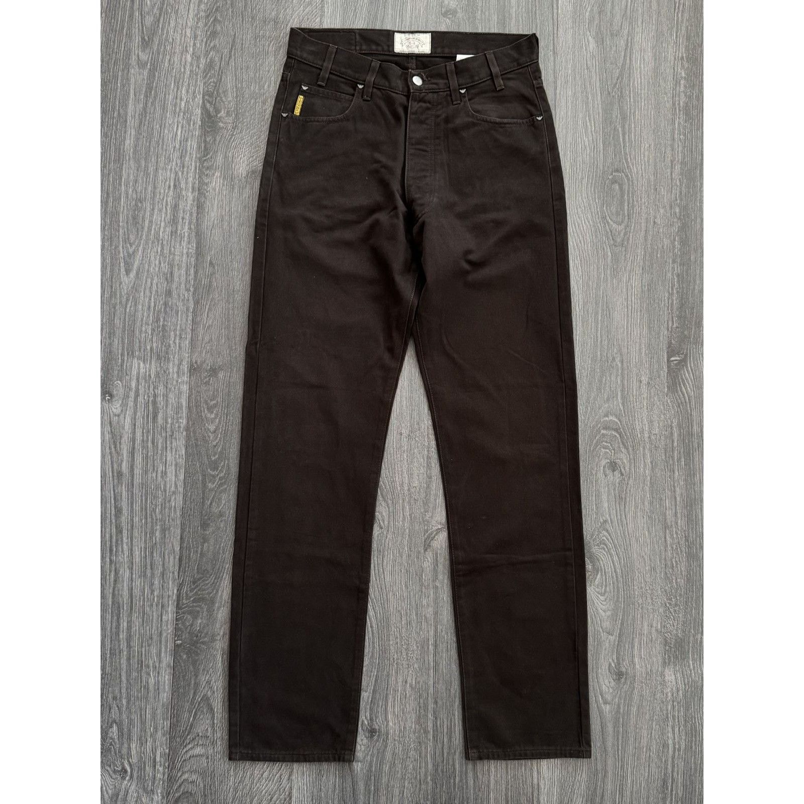 Armani Vintage Armani Relaxed Fit Brown Jeans Size US 32 / EU 48 - 1 Thumbnail