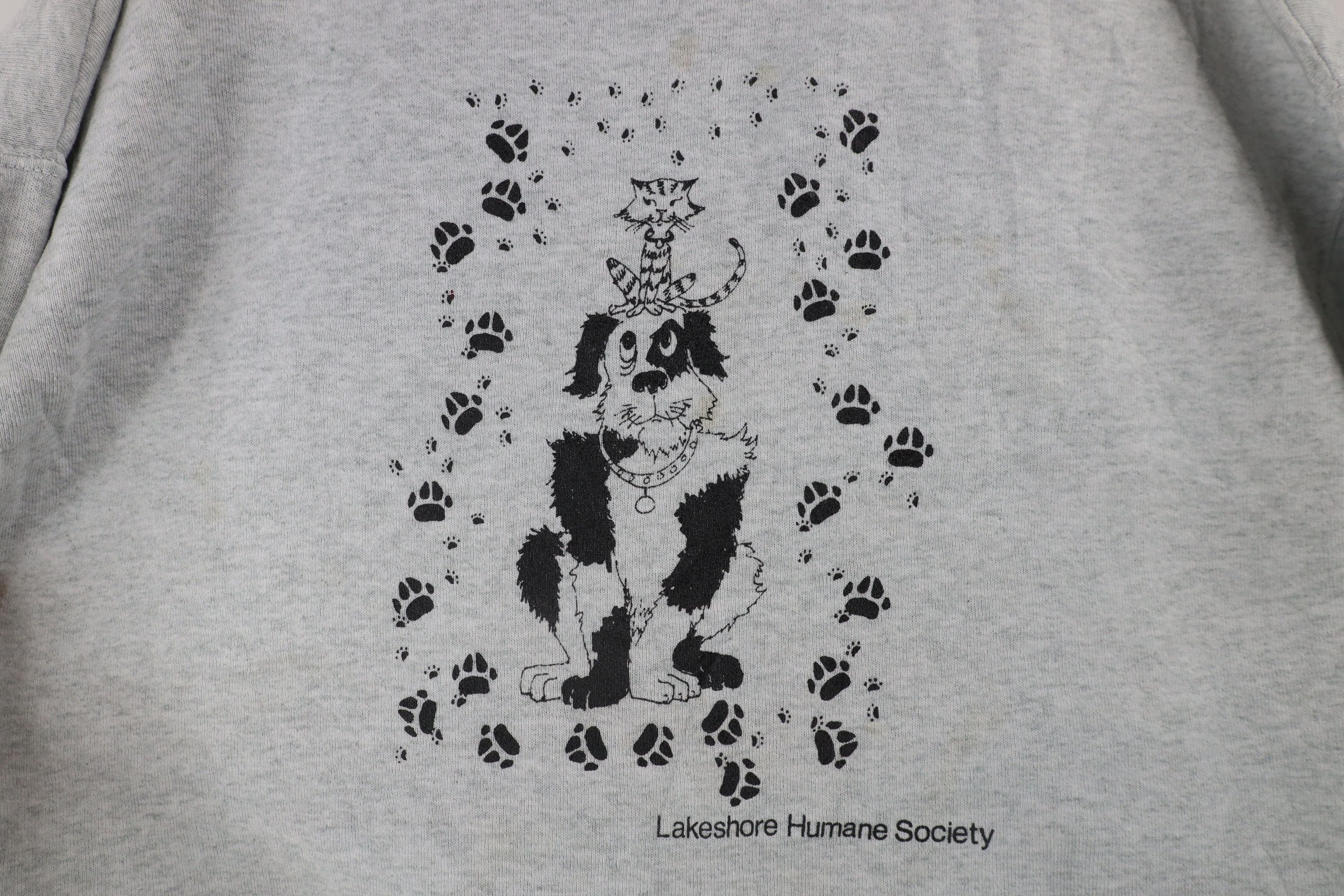 Vintage Vintage 90s Streetwear Humane Society Dog Cat Sweatshirt Size XL / US 12-14 / IT 48-50 - 4 Thumbnail
