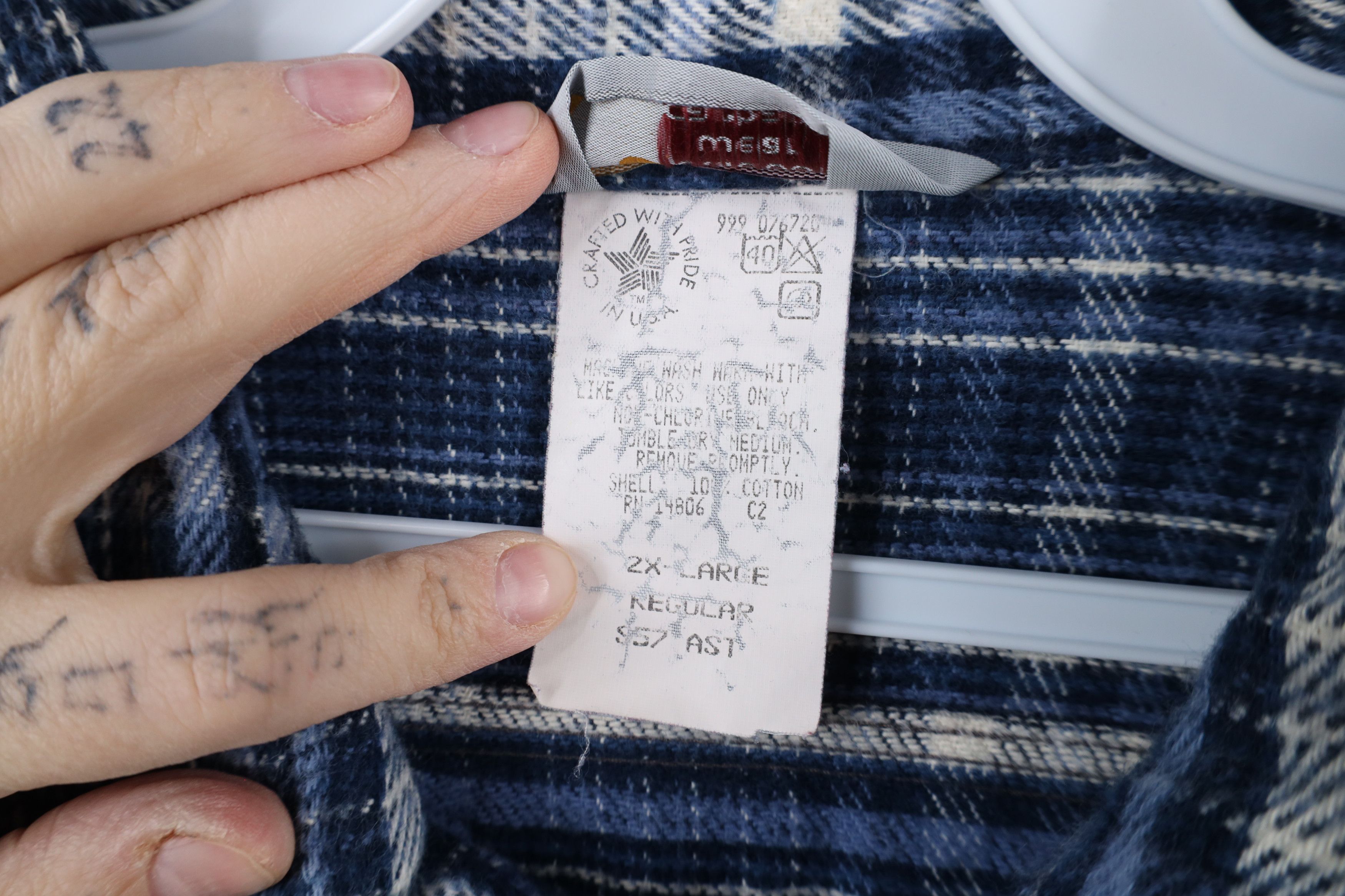 Carhartt × Vintage Vintage 90s Carhartt Heavyweight Flannel Button Shirt USA Size US XXL / EU 58 / 5 - 9 Thumbnail