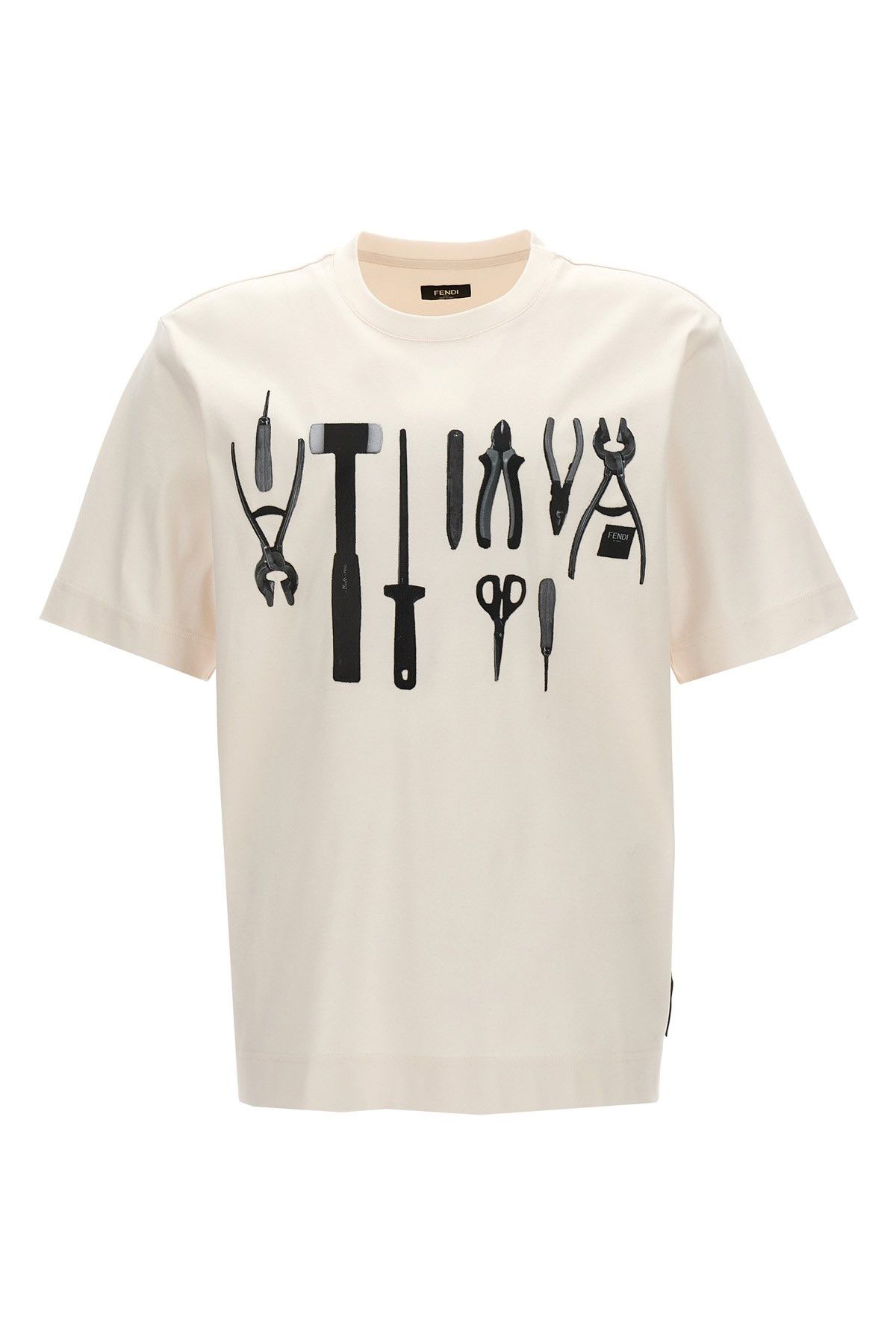 image of Fendi 'attrezzi' T-Shirt in White, Men's (Size 2XL)