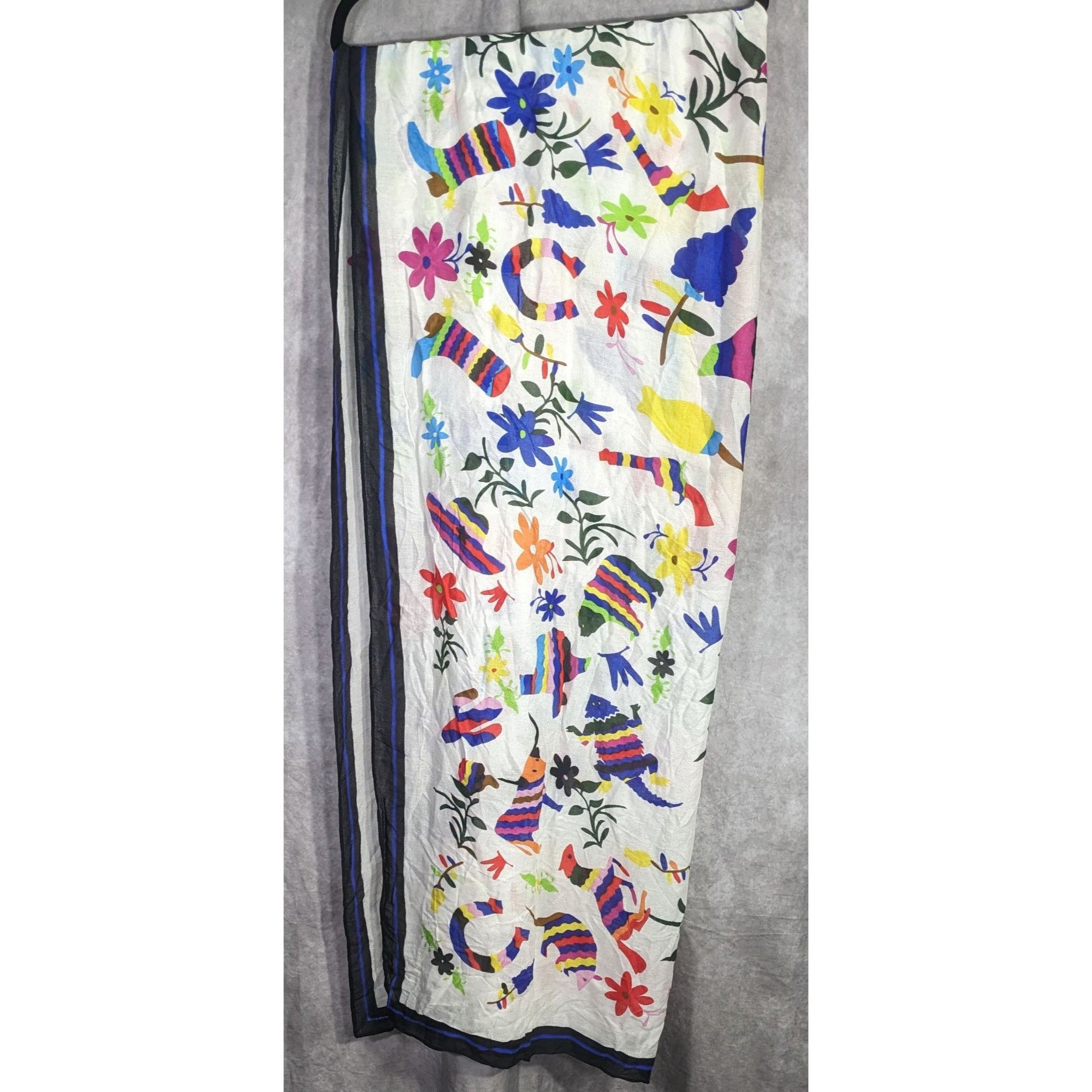 Other Texas-Themed Lightweight Scarf With Vibrant Floral & Animal Size ONE SIZE - 8 Thumbnail
