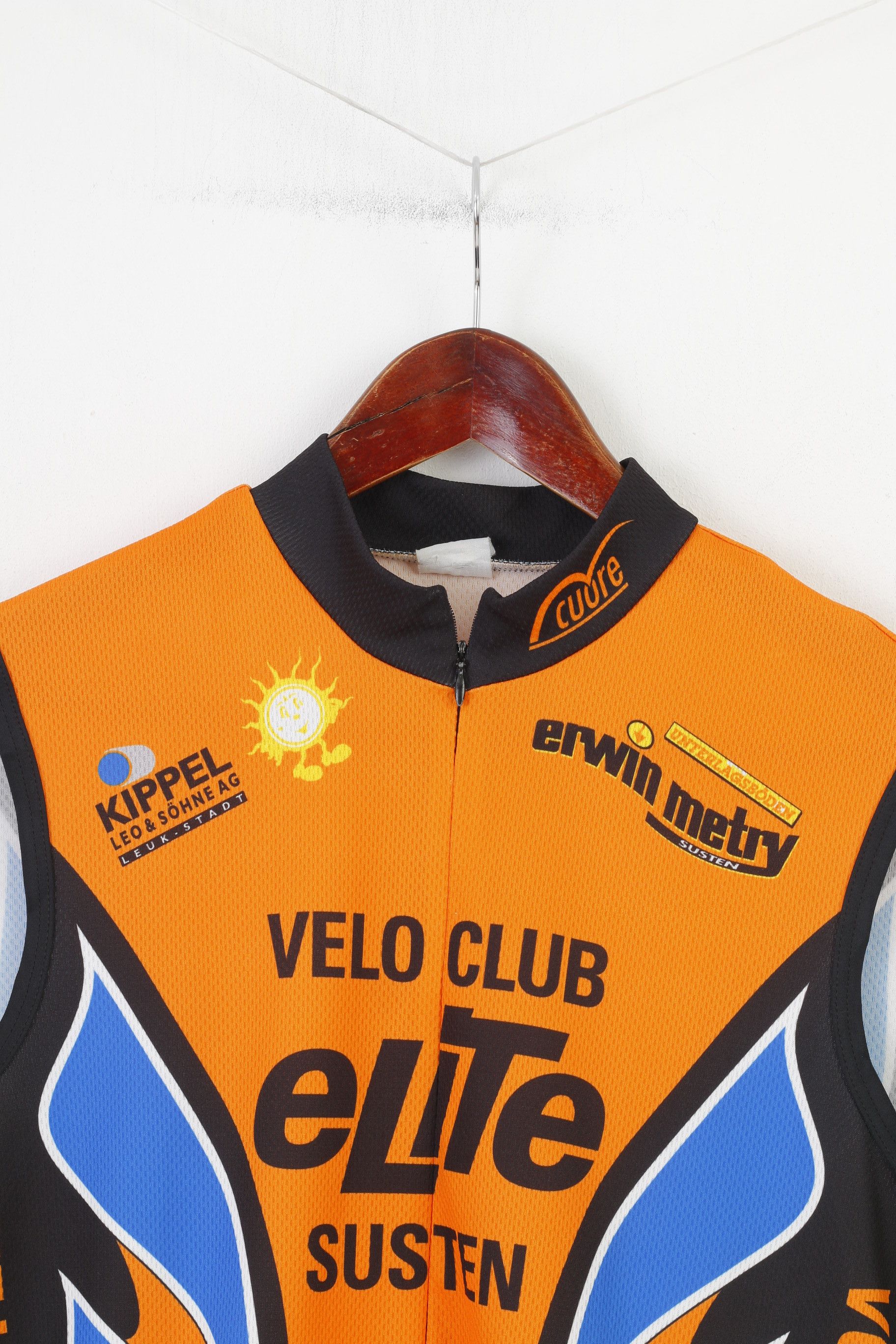 Vintage Raiffeisen Men M Vest Orange Vintage Cycling 10478 Size US M / EU 48-50 / 2 - 2 Thumbnail