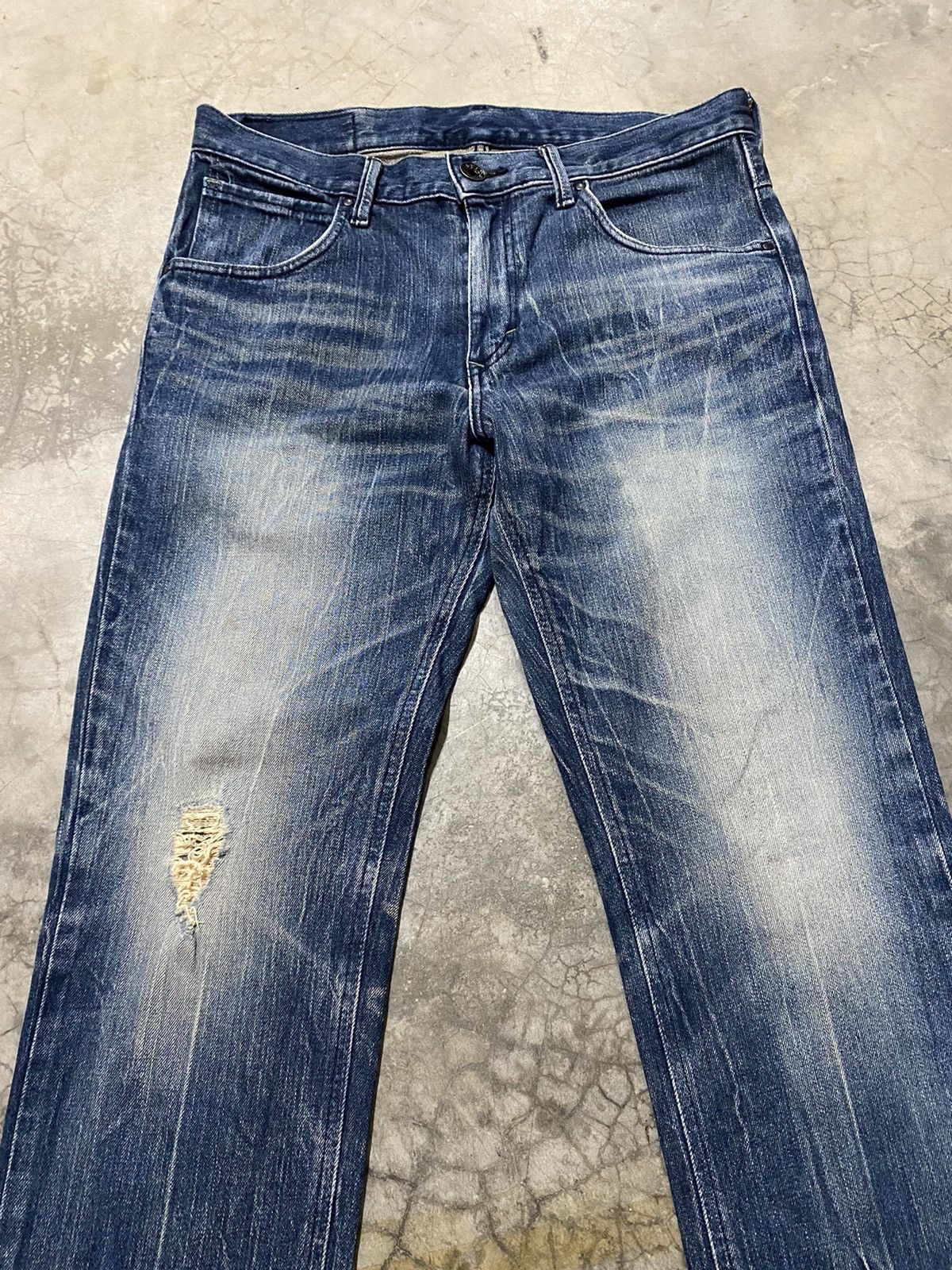 Edwin × Japanese Brand Baggy Jeans Japanese Edwin Distressed Size US 33 - 4 Thumbnail