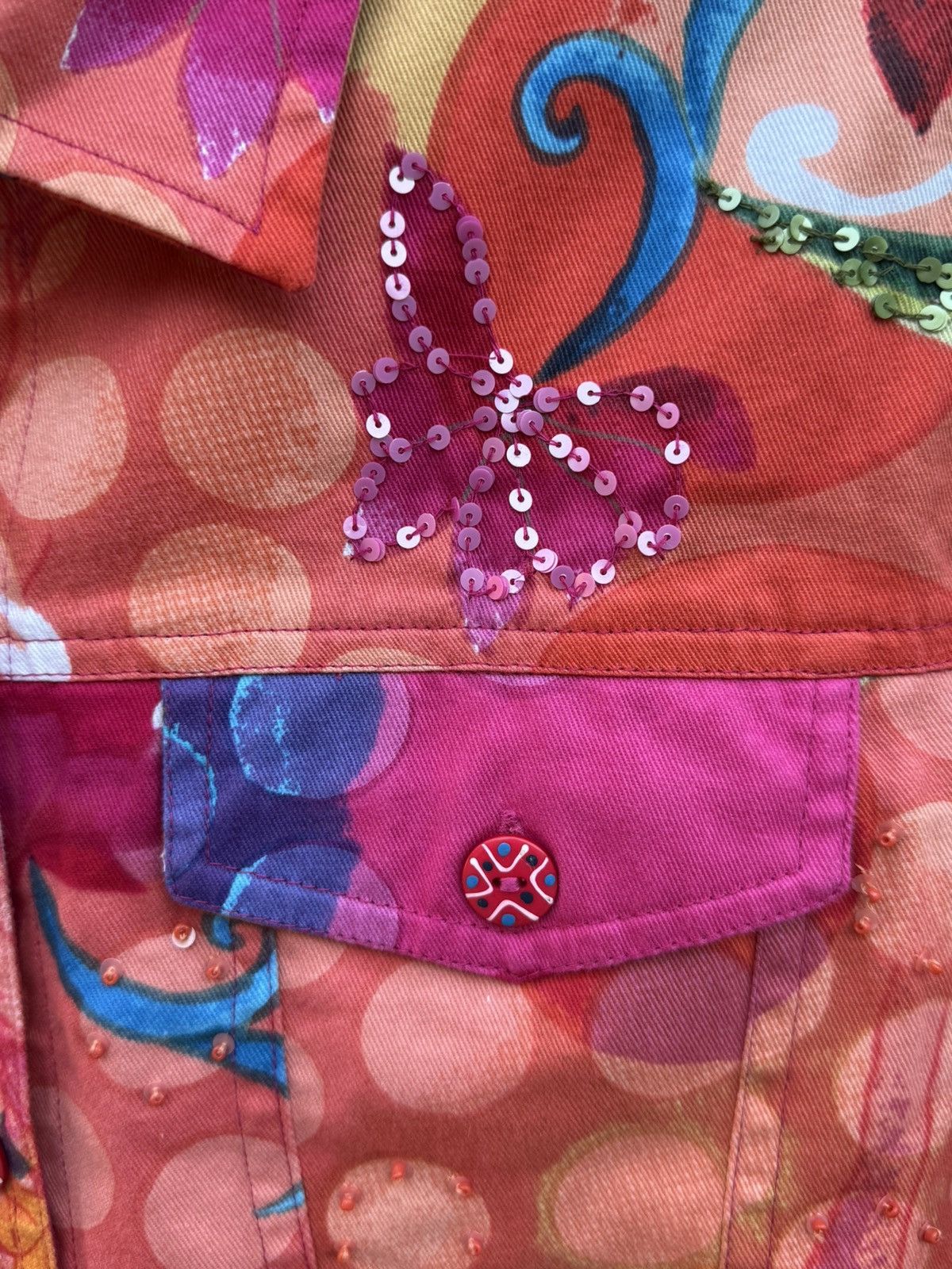Other Choices Jacket Colorful Floral Embellished Petite Large Size L / US 10 / IT 46 - 3 Thumbnail