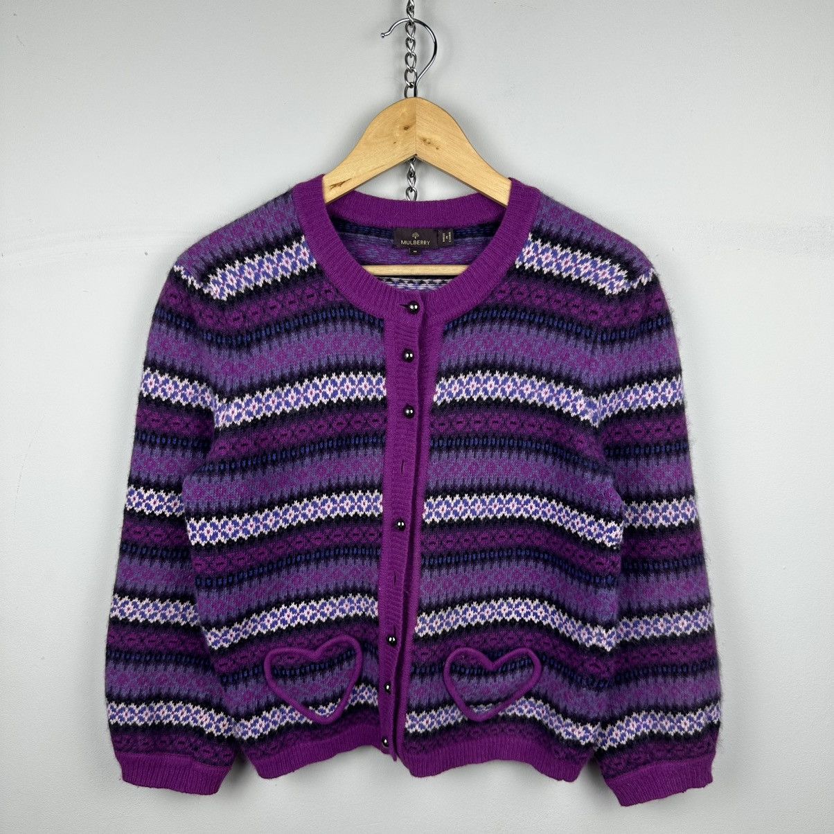 Mulberry Vintage Mulberry Wool Cardigan/Sweater Size M / US 6-8 / IT 42-44 - 1 Thumbnail
