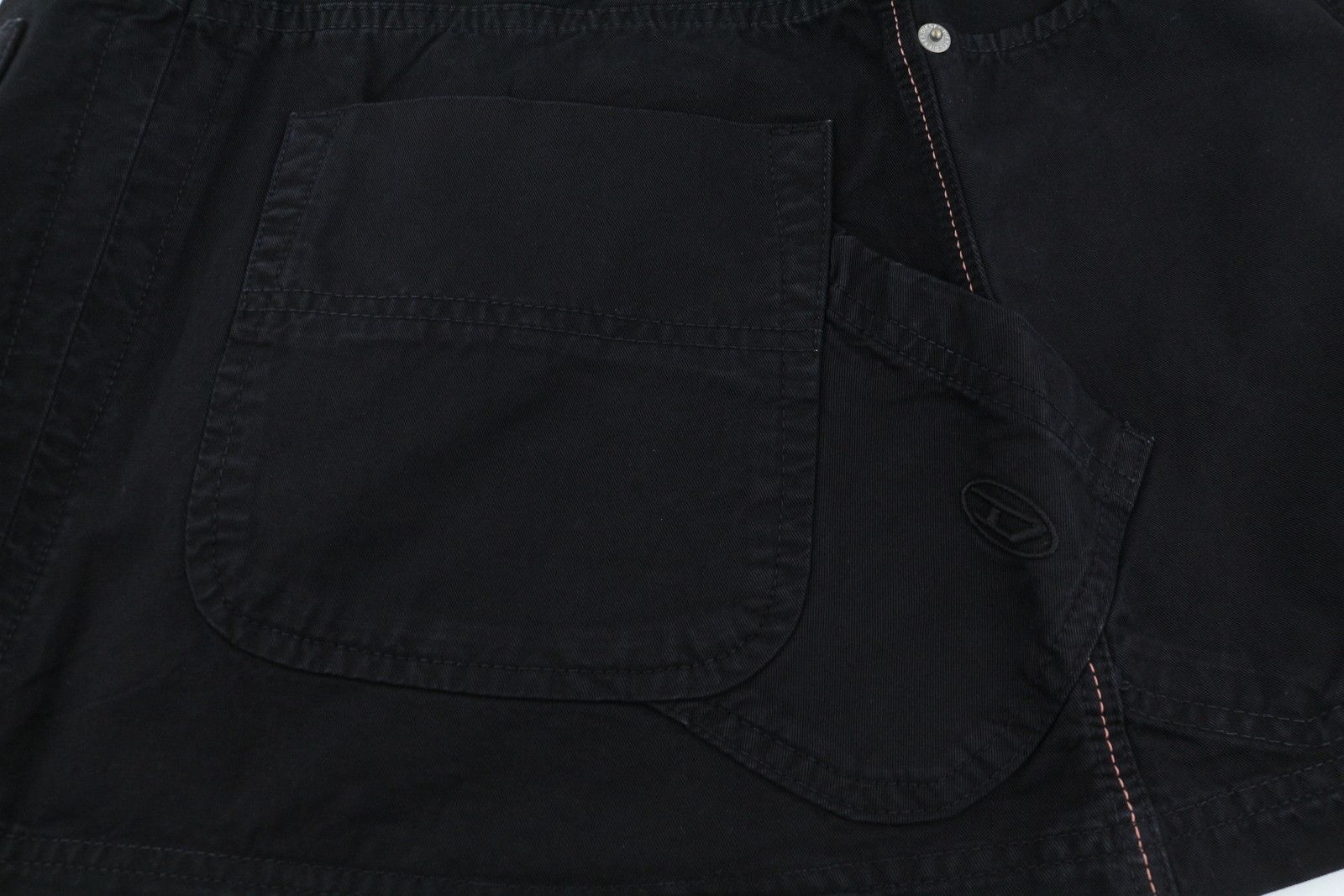 Diesel O-BEIGE W29 Black Twill Button A-Line Mini Skirt 41320 Size 29" - 6 Thumbnail