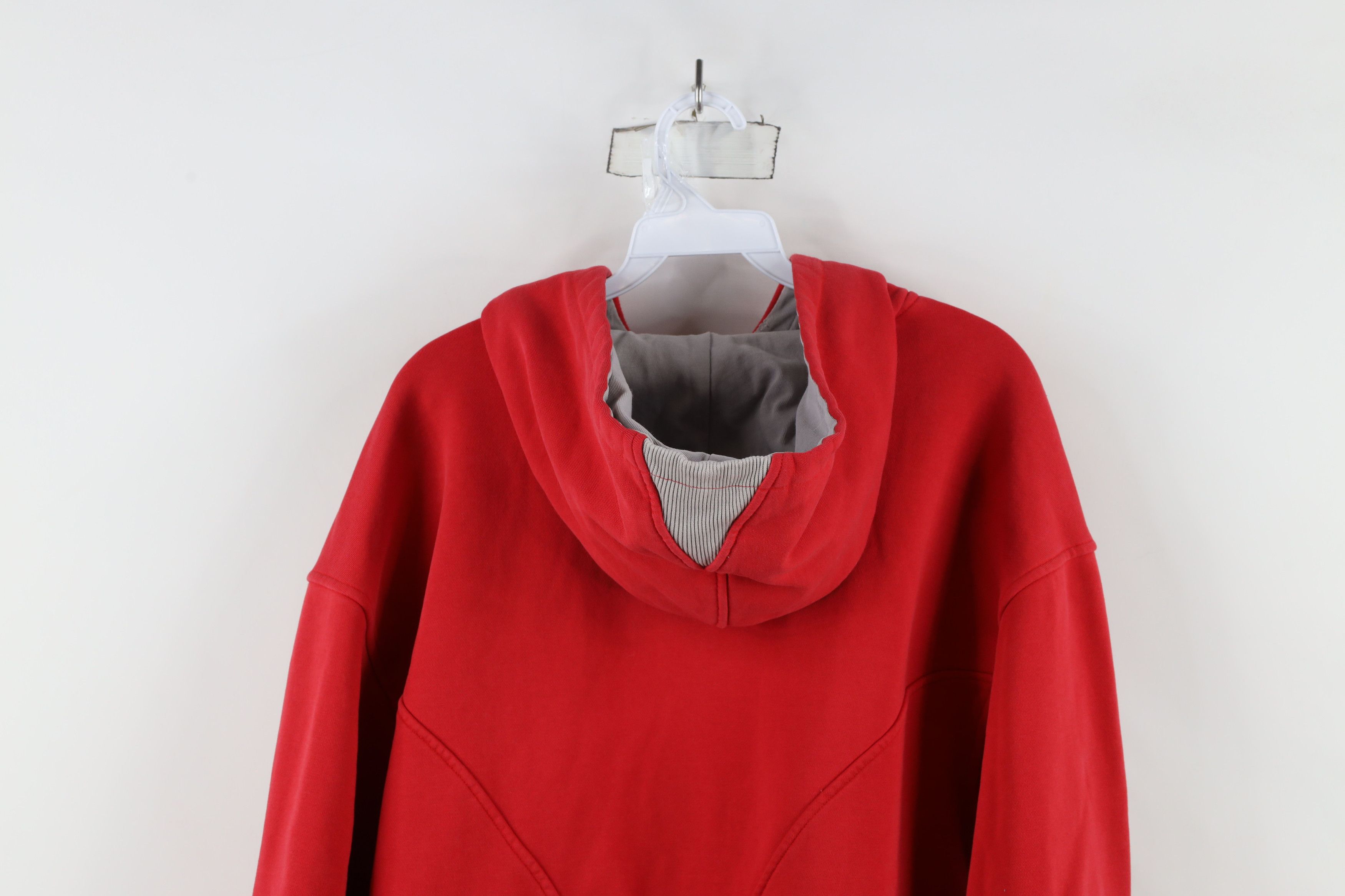 Nike × Vintage Vintage Nike Center Swoosh Ohio State University Hoodie Red Size US L / EU 52-54 / 3 - 12 Thumbnail