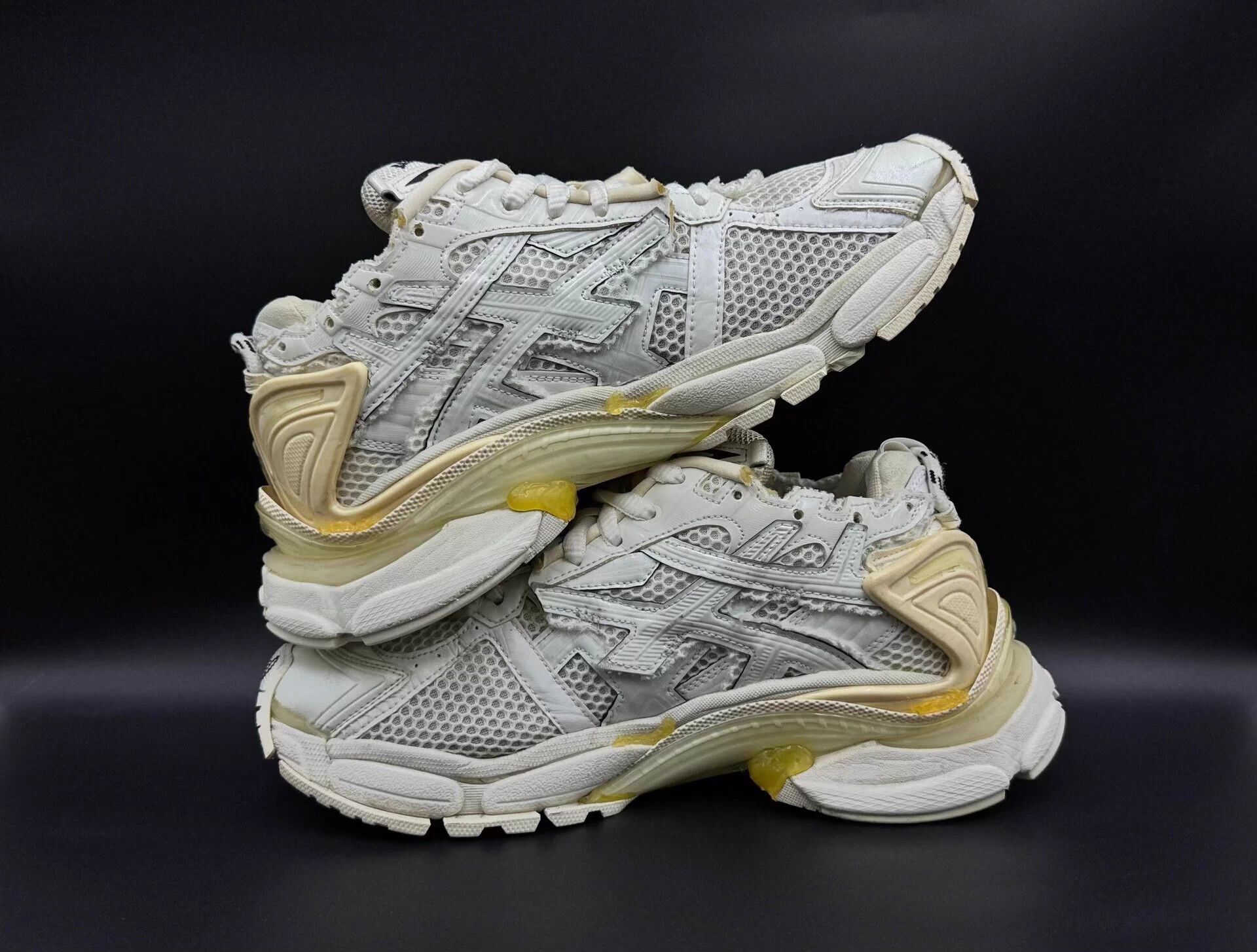 Balenciaga Balenciaga Runner Aged Mesh Poly LT Men White Size US 7 / EU 40 - 4 Thumbnail