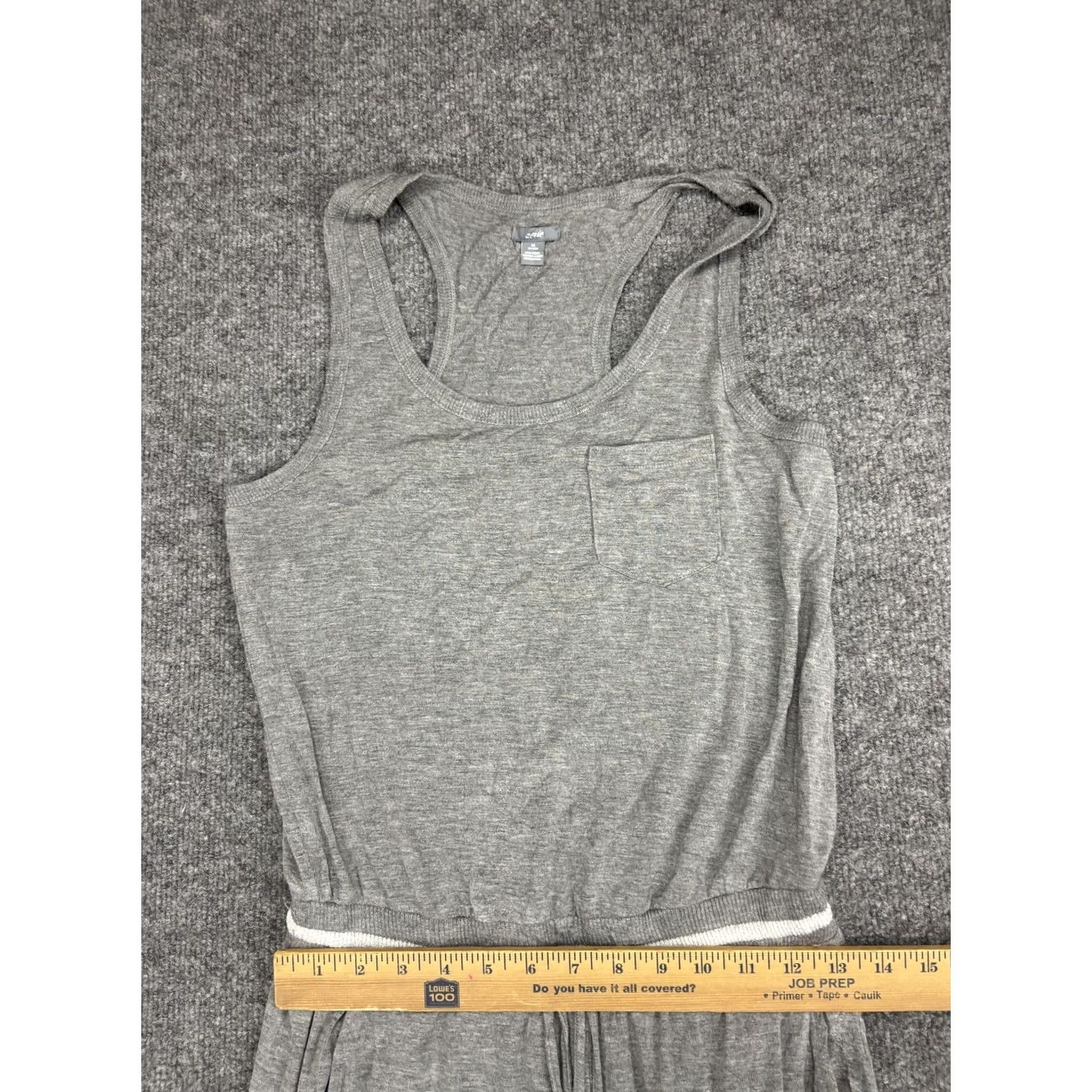 Vintage Aerie Jumpsuit Womens XS Gray Sleeveless Racerback Jogger Drawstring Pockets Size 26" / US 2 / IT 38 - 4 Thumbnail
