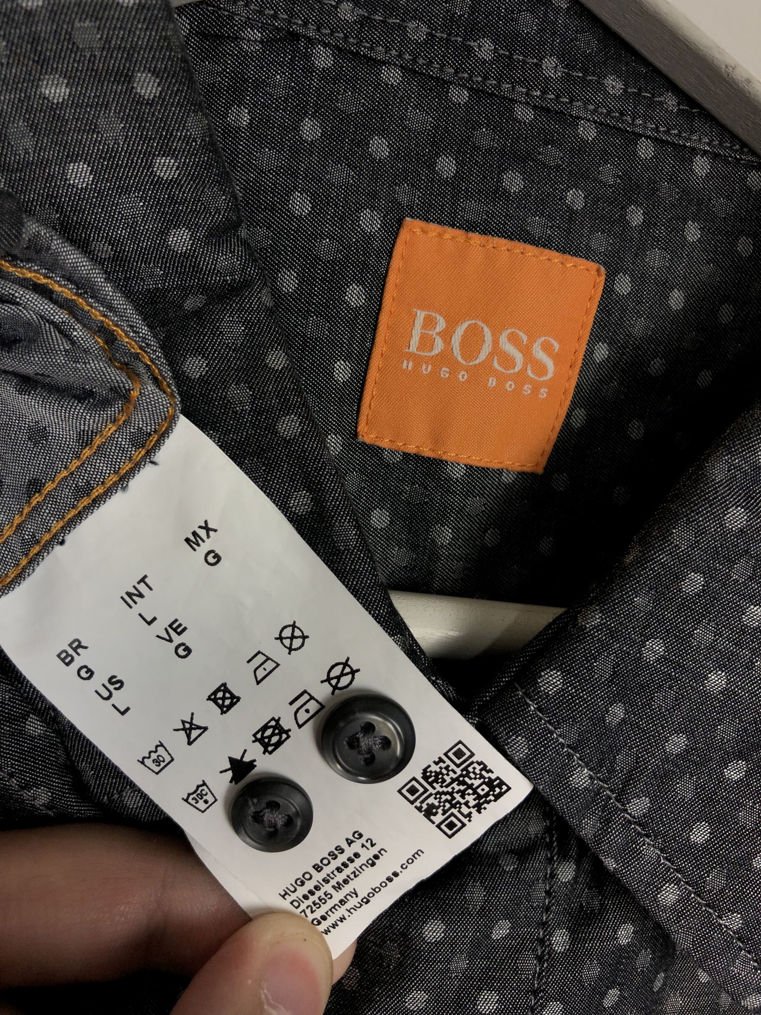Hugo Hugo Boss Orange Shirt Gray size L Size US L / EU 52-54 / 3 - 9 Thumbnail