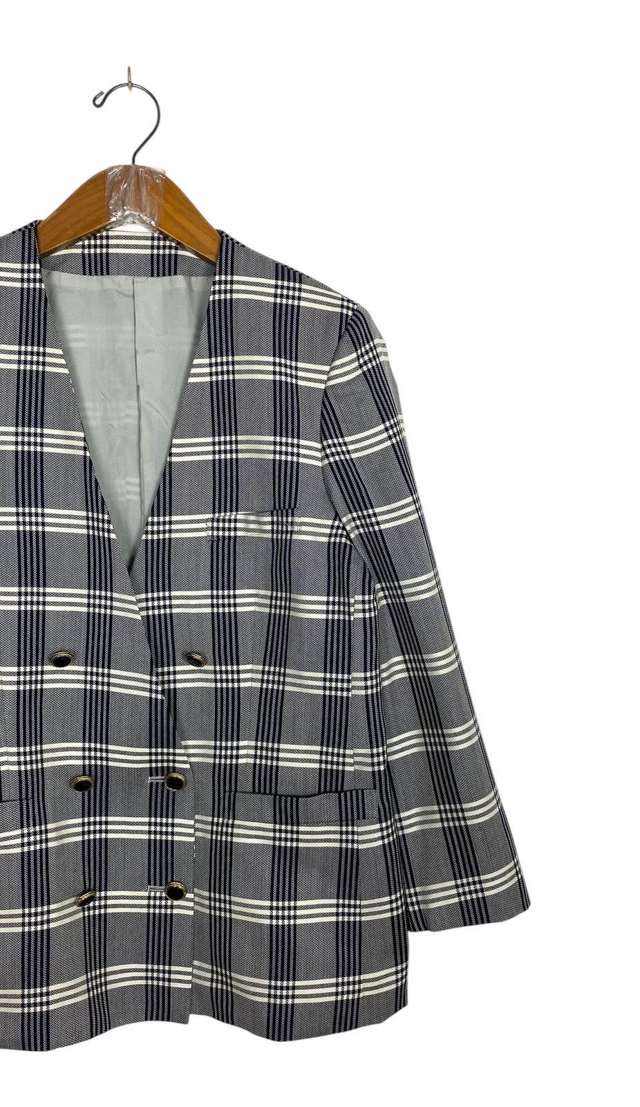 Burberry Rare‼️ Vintage Burberrys’ Double Breasted Tartan Silk Blazer Size M / US 6-8 / IT 42-44 - 3 Thumbnail