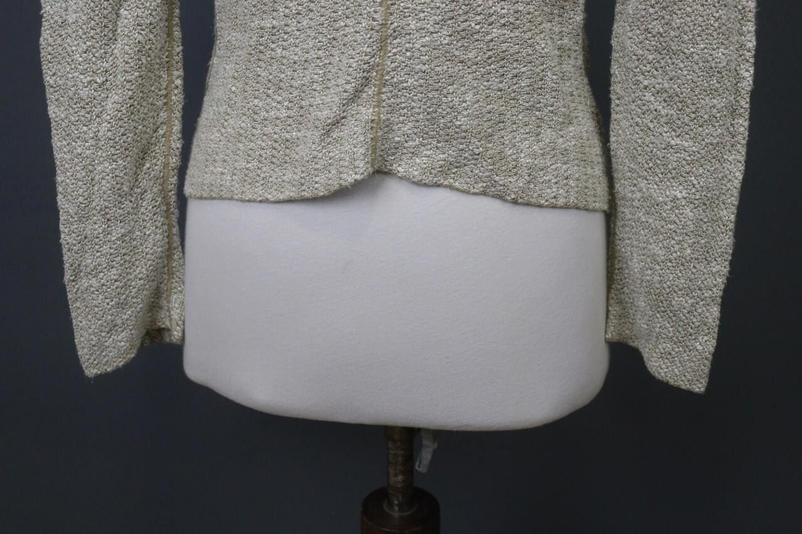 Armani Collezioni Armani Collezioni Tan Viscose Tweed Jacket Size 42 Size M / US 6-8 / IT 42-44 - 11 Thumbnail