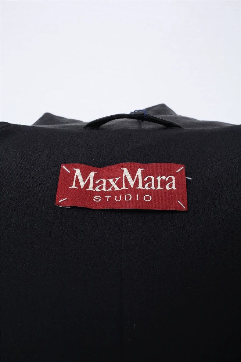 Max Mara Max Mara Black leather trench coat Size S / US 4 / IT 40 - 7 Thumbnail
