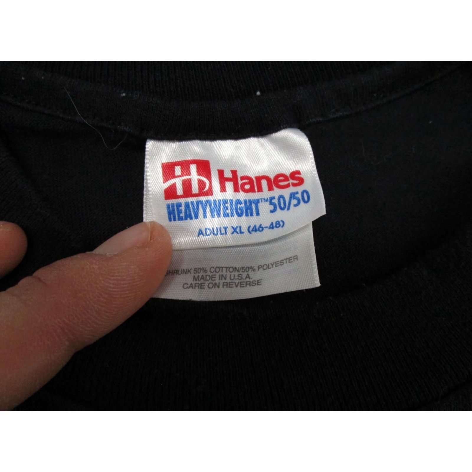 Hanes VINTAGE 90s BS Productions Rides to Sturgis Single Stitch T-Shirt XL Black Hanes Men T-Shirt Biker 90s Size US XL / EU 56 / 4 - 3 Thumbnail