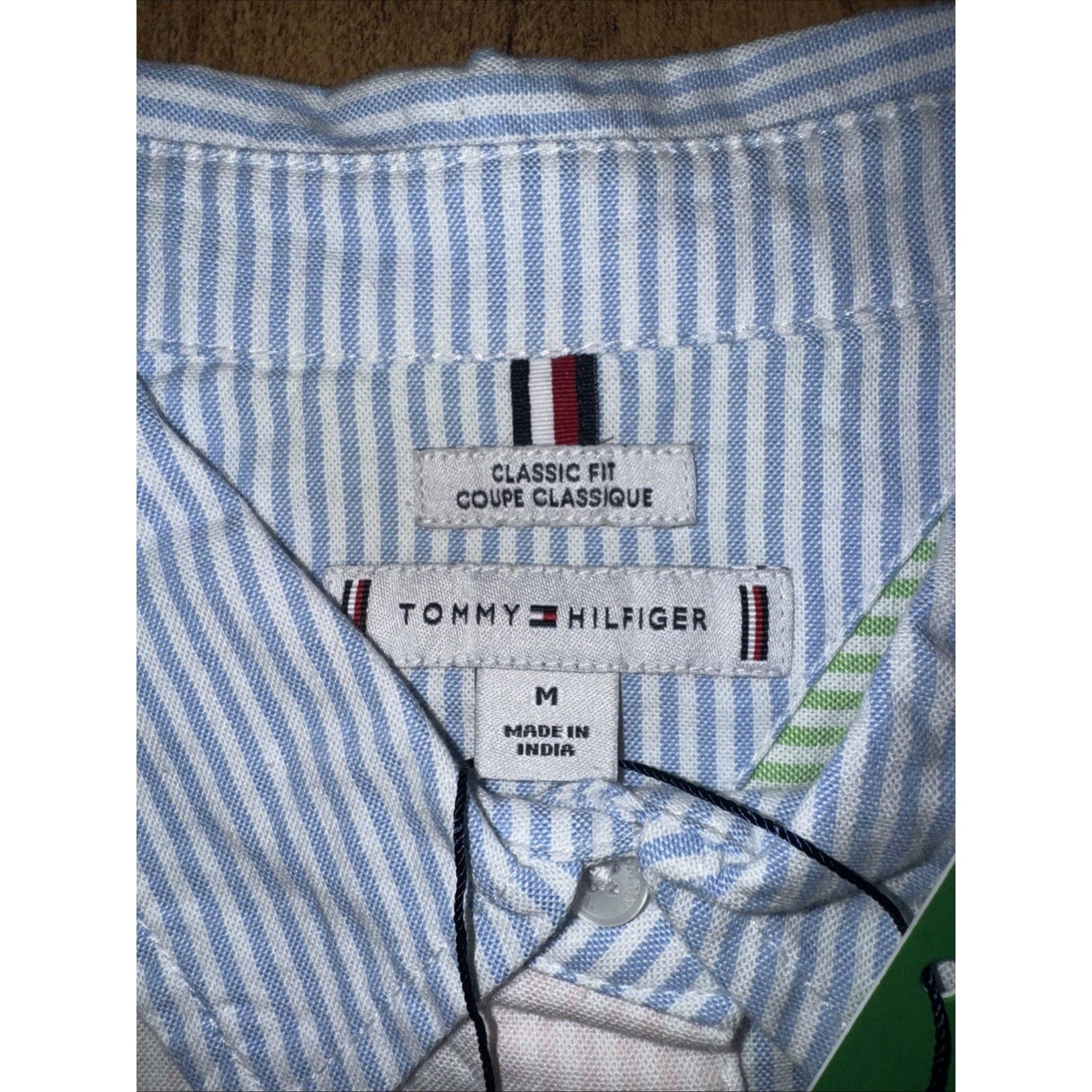 Tommy Hilfiger × Vintage Tommy Hilfiger Patchwork Stripe Oxford Shirt M Long Sleeve Size US M / EU 48-50 / 2 - 5 Thumbnail