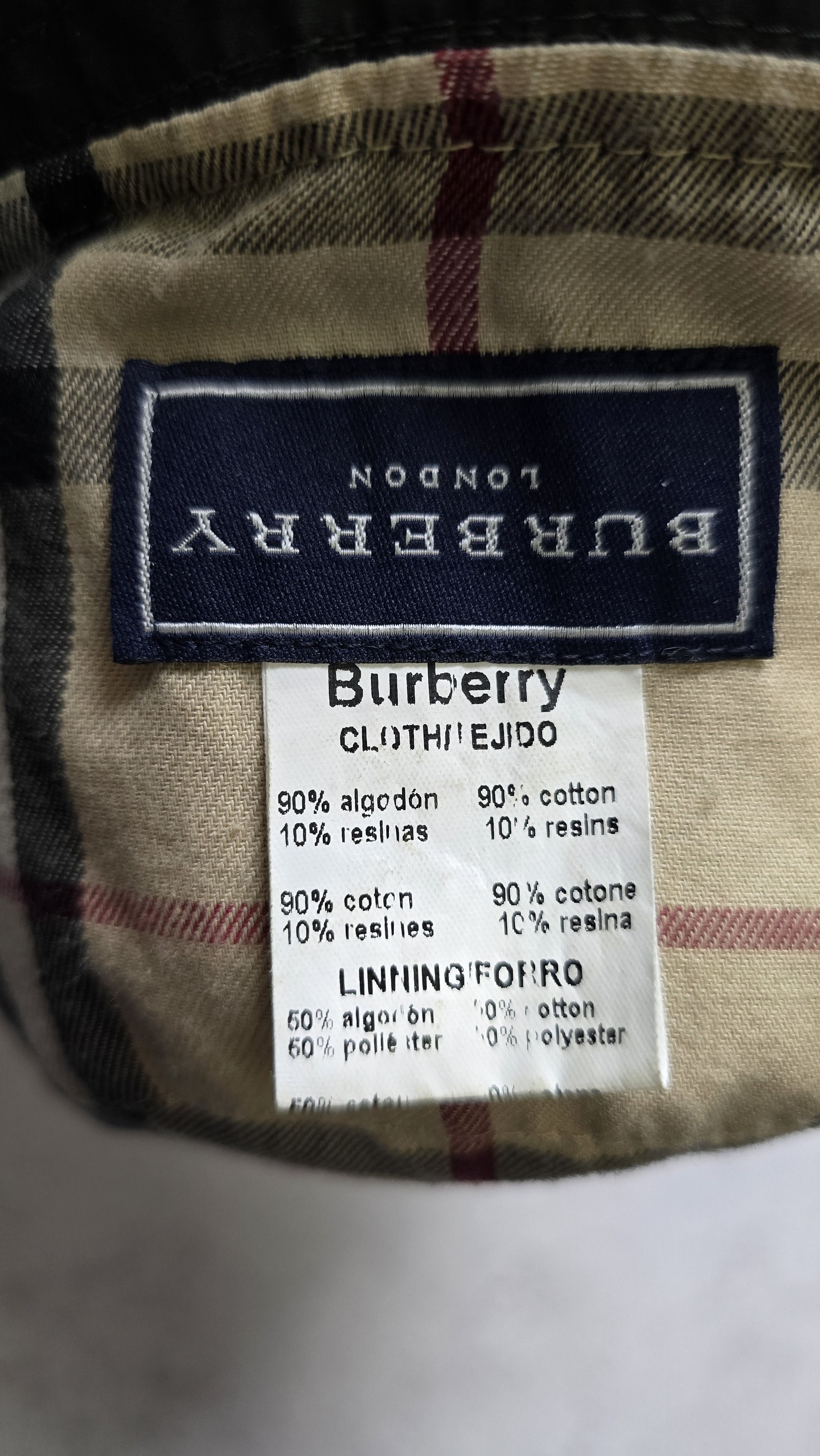 Burberry Burberry Logo Raincap Black Bucket Hat Nova Check Lining Size ONE SIZE - 10 Thumbnail