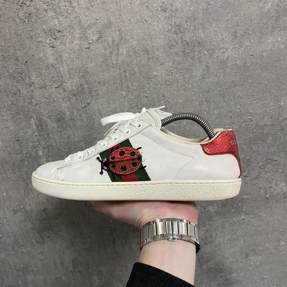 Gucci Gucci Ace Embroidered Pineapple Sneakers Size US 5.5 / EU 38 - 8 Thumbnail