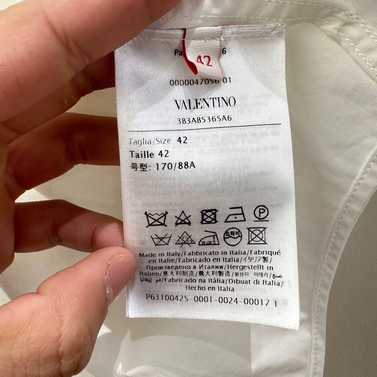 Valentino Valentino jan767 cotton irregular longsleeve IT42 shirt Size M / US 6-8 / IT 42-44 - 4 Thumbnail