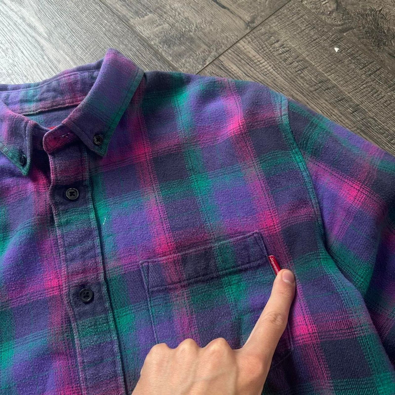 Supreme SS18 Supreme Pink Plaid Flannel Longsleeve Button Up Shirt Size US M / EU 48-50 / 2 - 2 Thumbnail